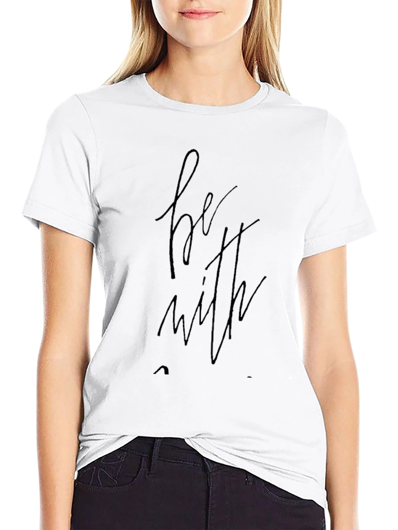 Be With Black Graphic T-Shirt