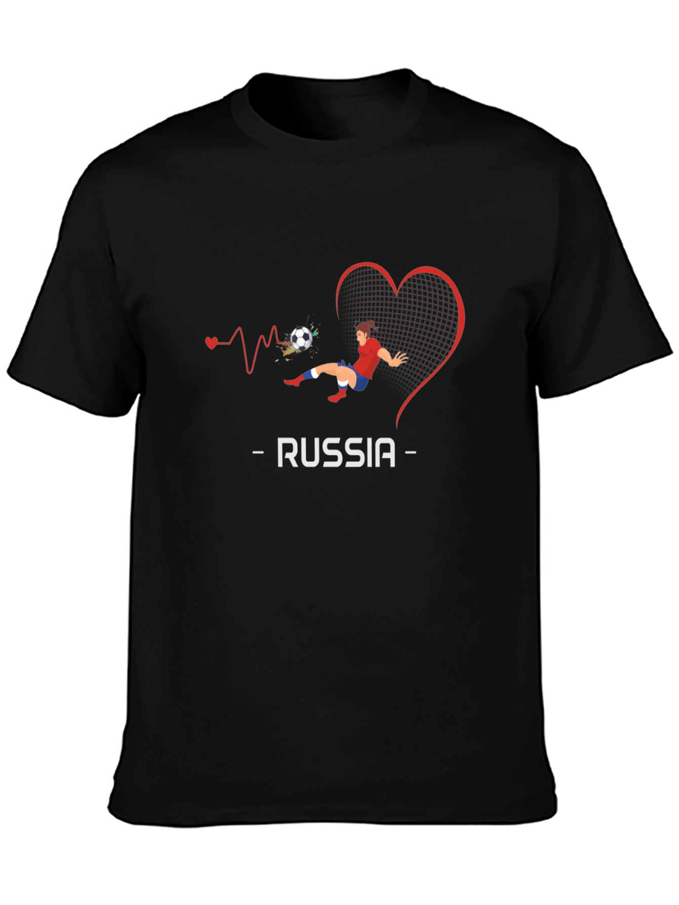 Russia Soccer Love Graphic Tee