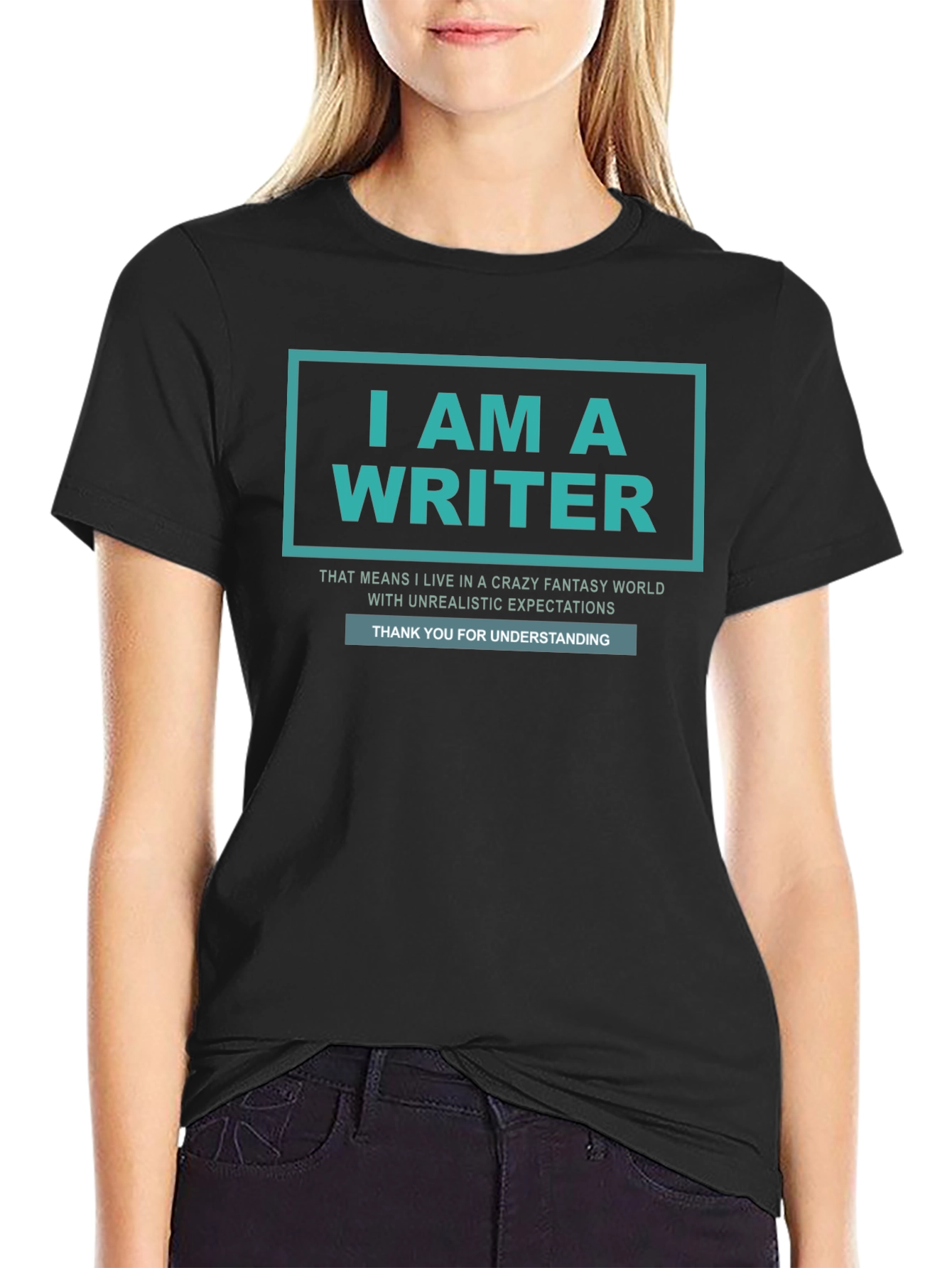 I AM A WRITER T-Shirt - Black Tee