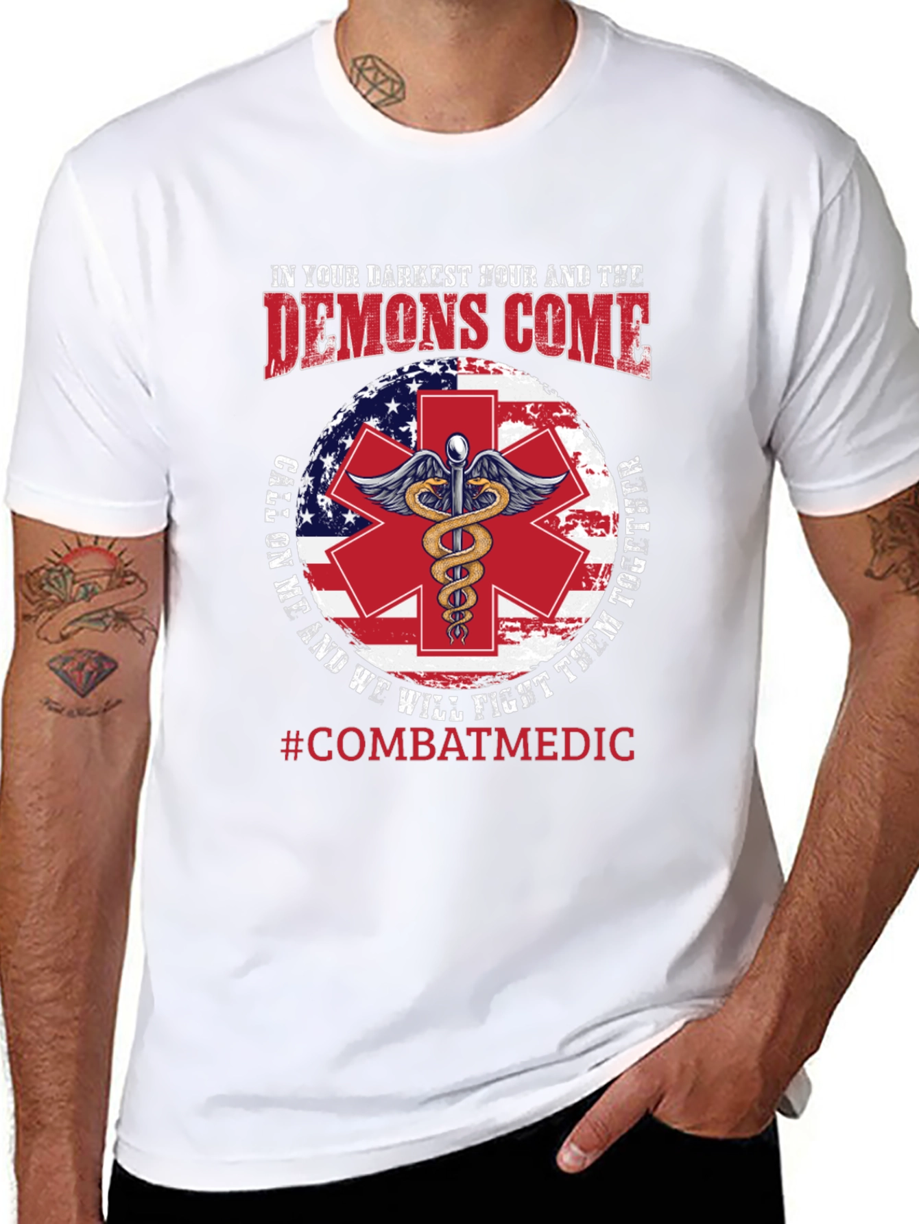 Combat Medic T-Shirt: Darkest Hour Design