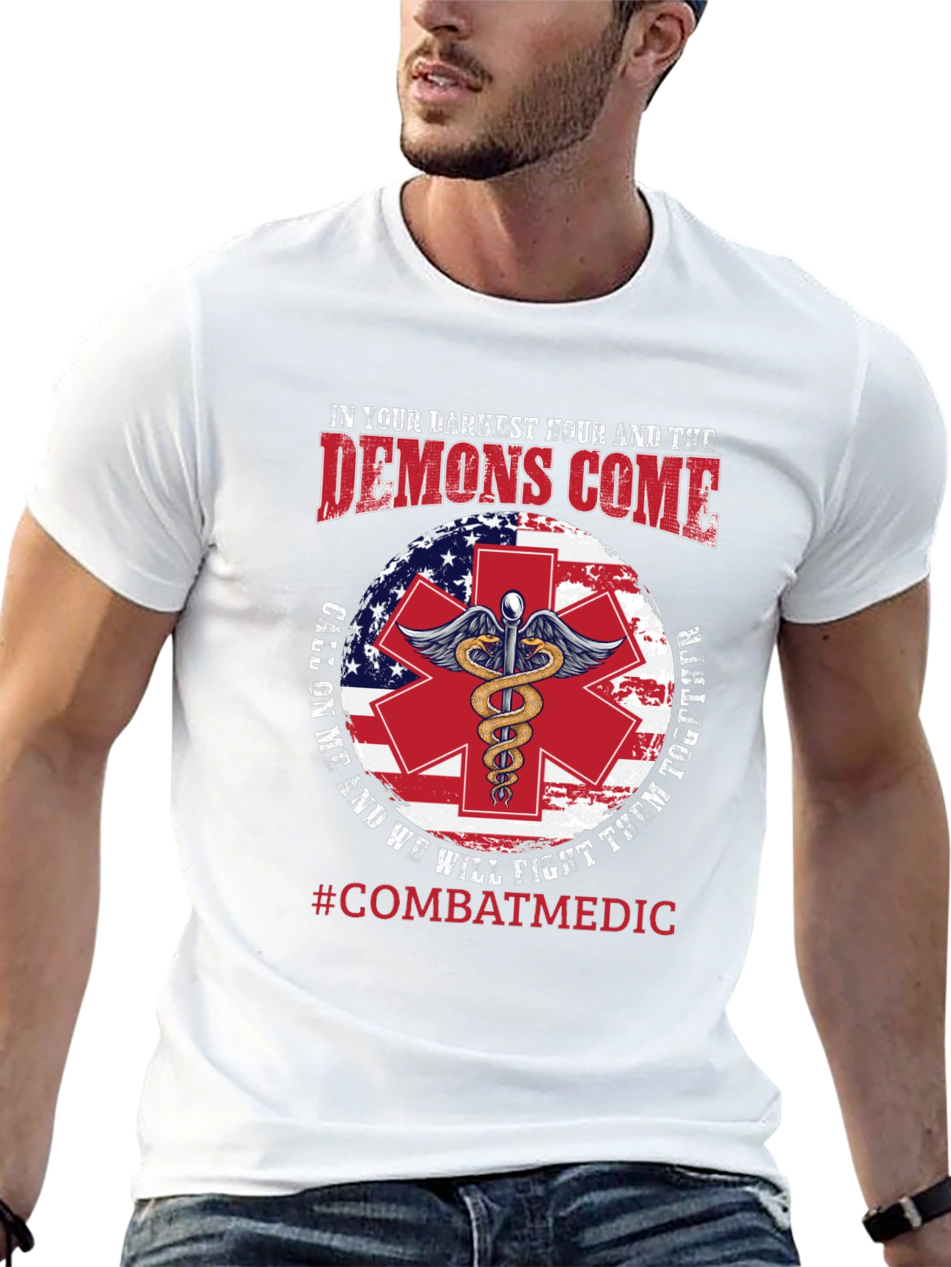 Combat Medic T-Shirt: Darkest Hour Design