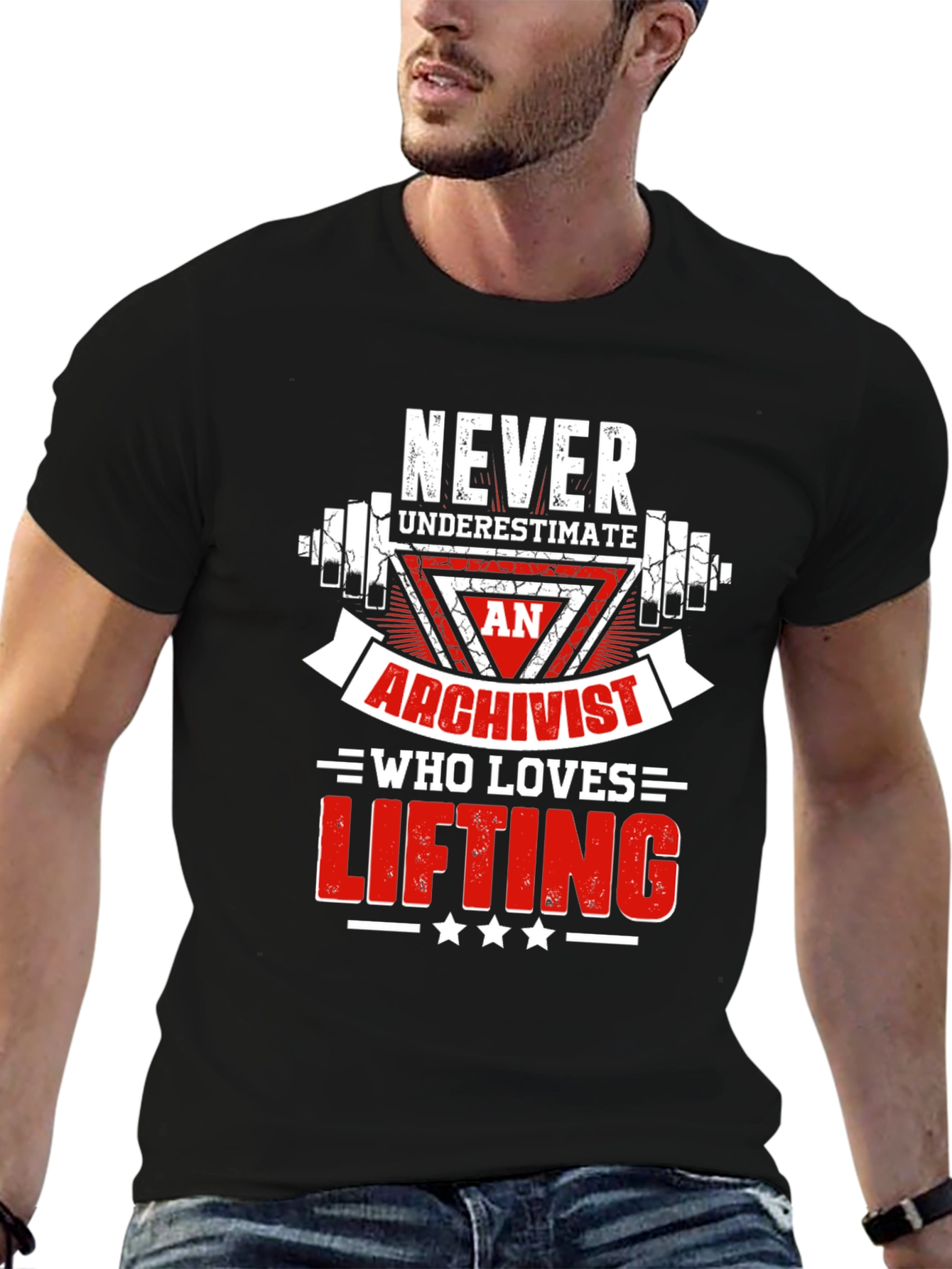 Archivist Who Loves Lifting T-Shirt - Gym Gift
