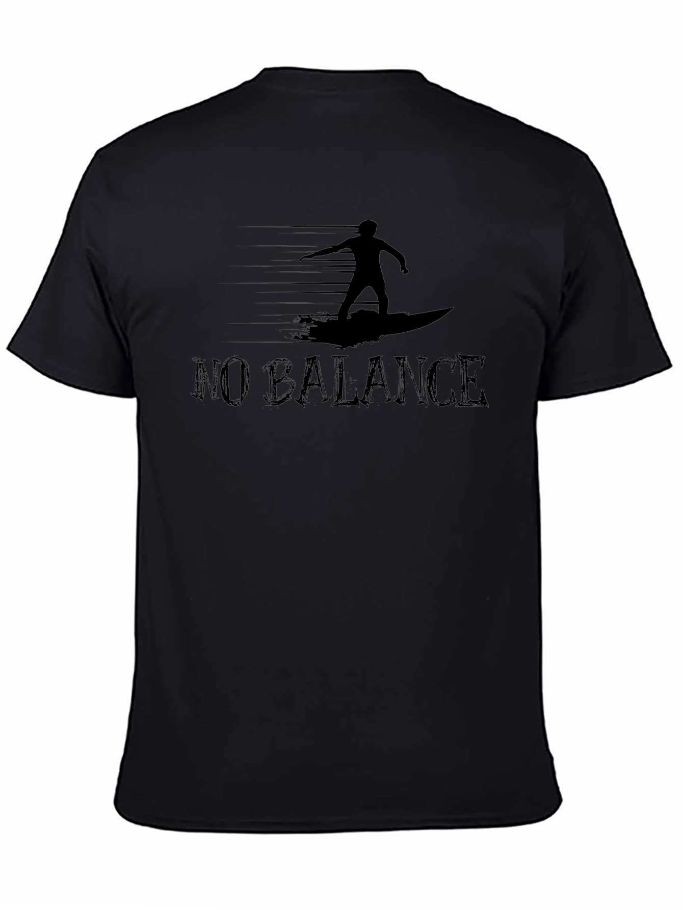 No Balance Surfer Graphic Tee - Cool Black T-Shirt