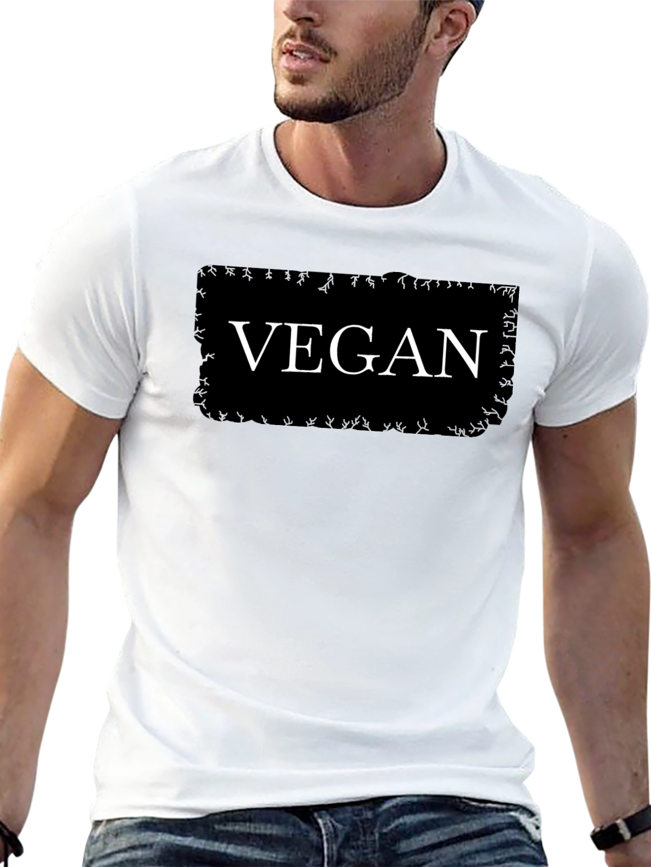 Vegan Graphic T-Shirt - Black