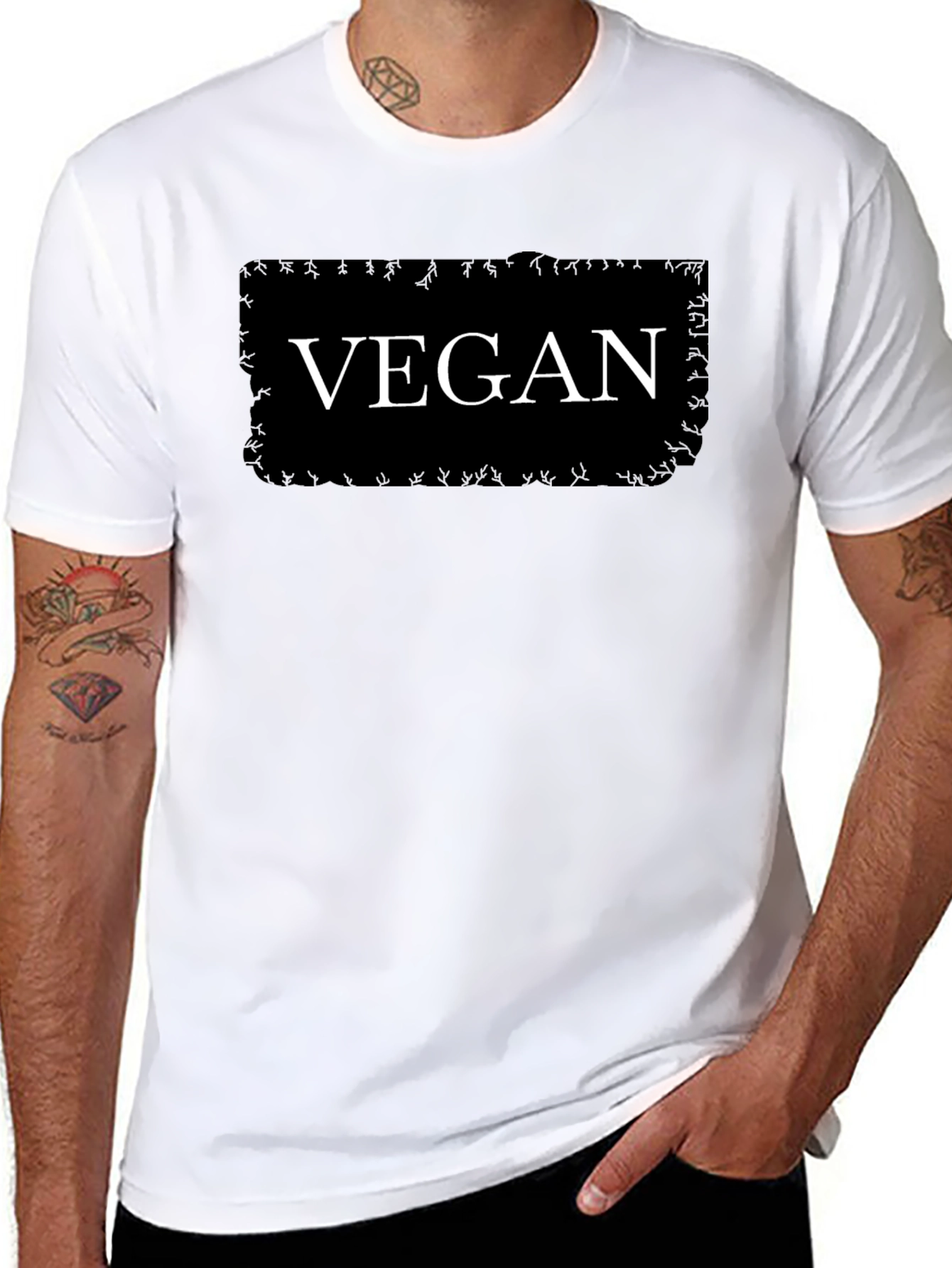 Vegan Graphic T-Shirt - Black