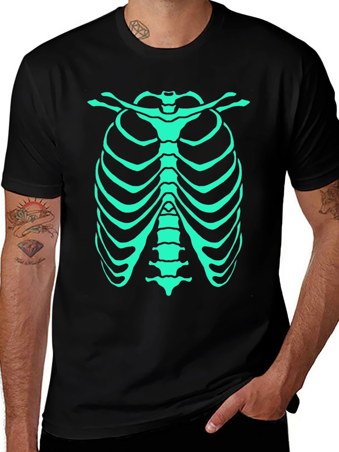 Glow-in-the-Dark Rib Cage T-Shirt