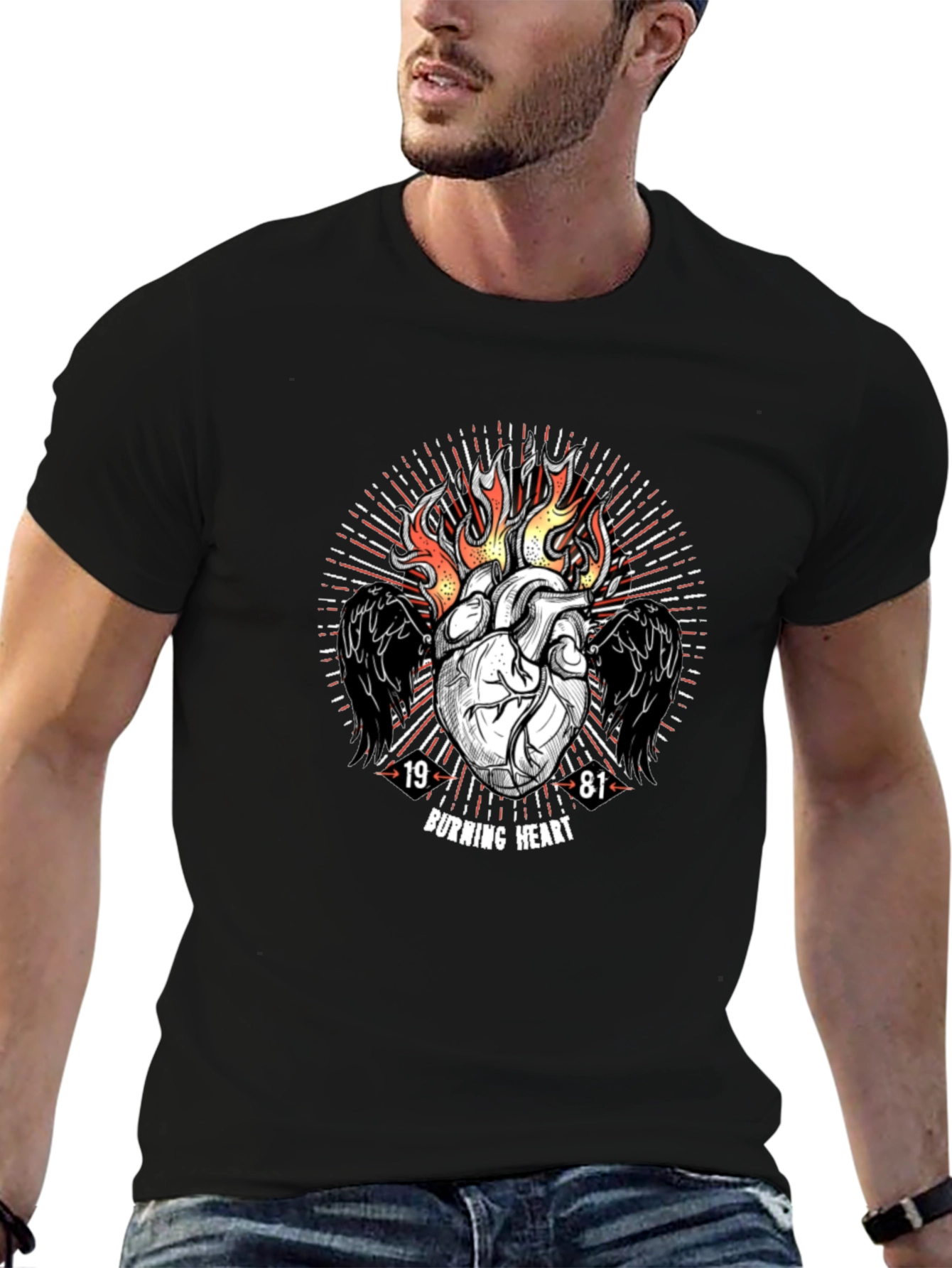 Burning Heart Graphic Tee