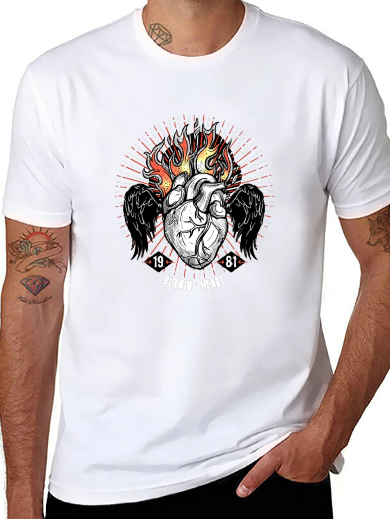 Burning Heart Graphic Tee