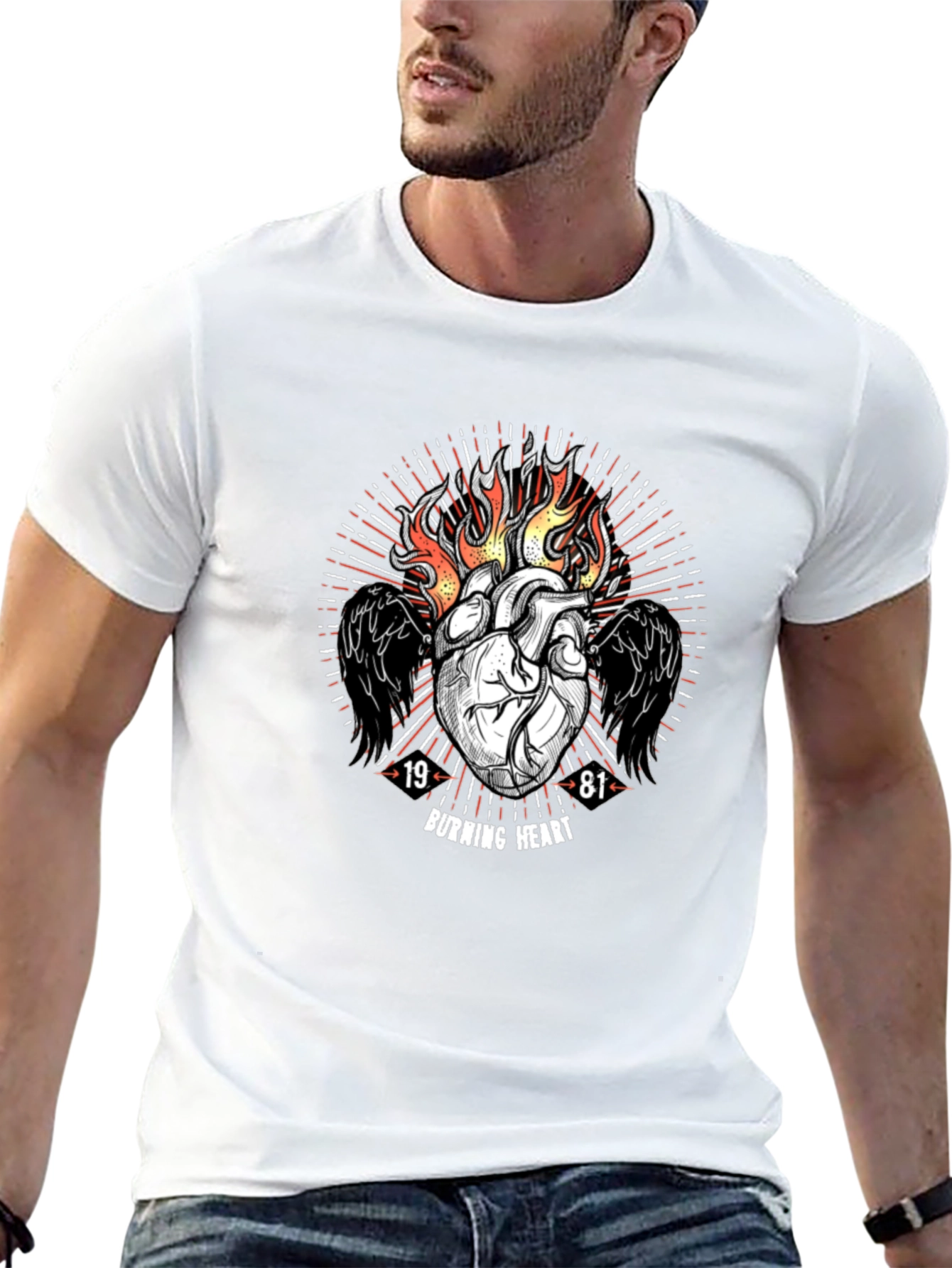 Burning Heart Graphic Tee