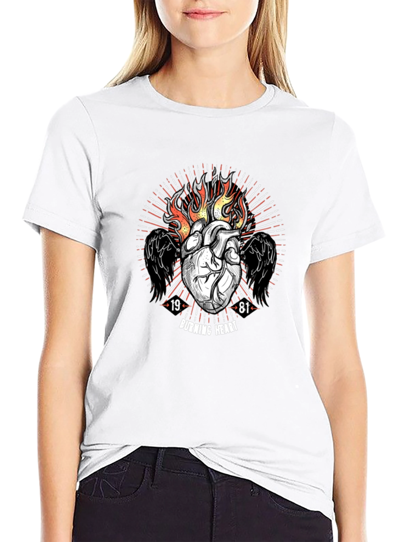 Burning Heart Graphic Tee