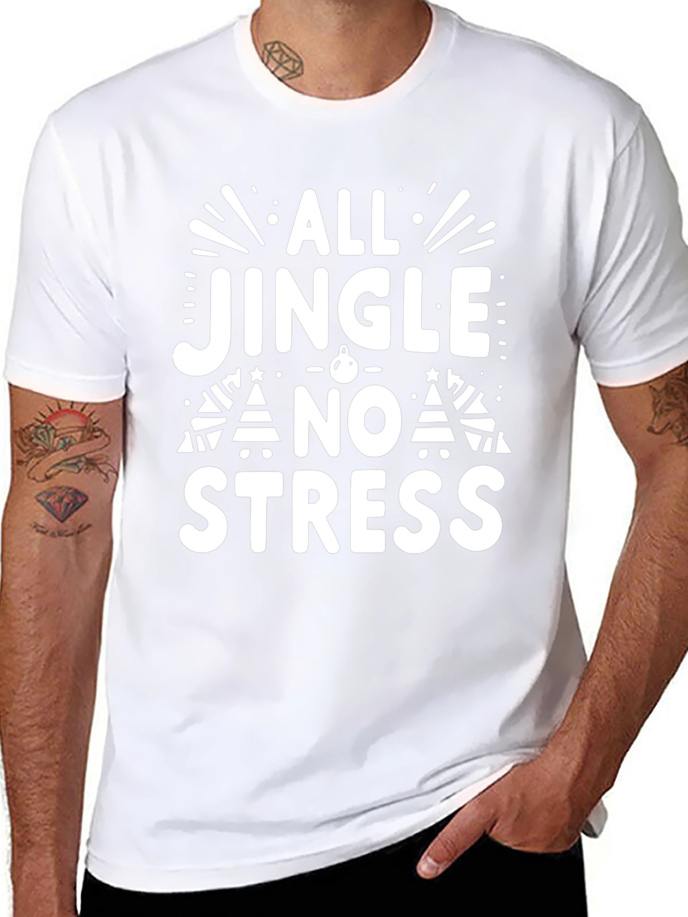 All Jingle No Stress Holiday T-Shirt