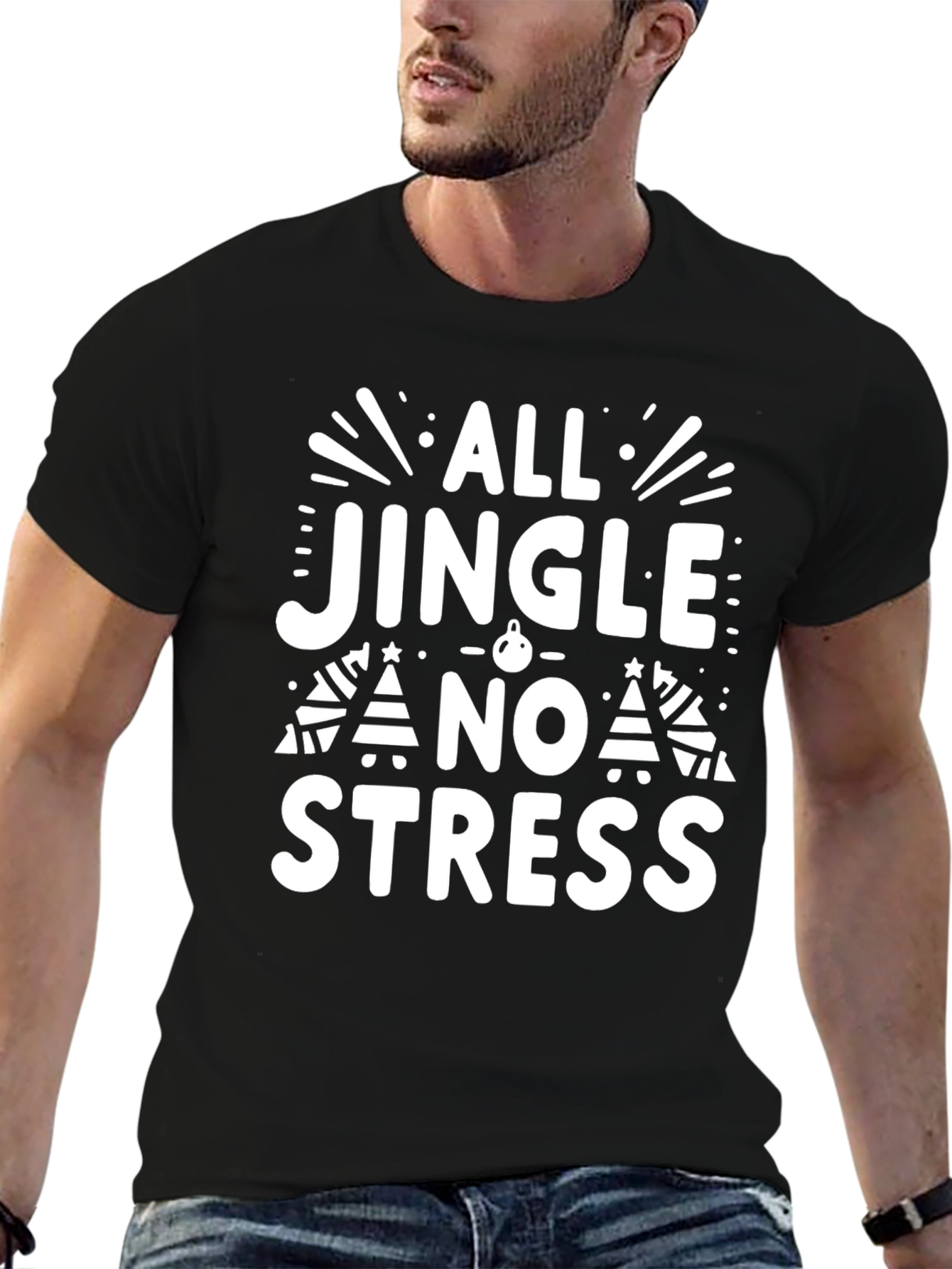 All Jingle No Stress Holiday T-Shirt