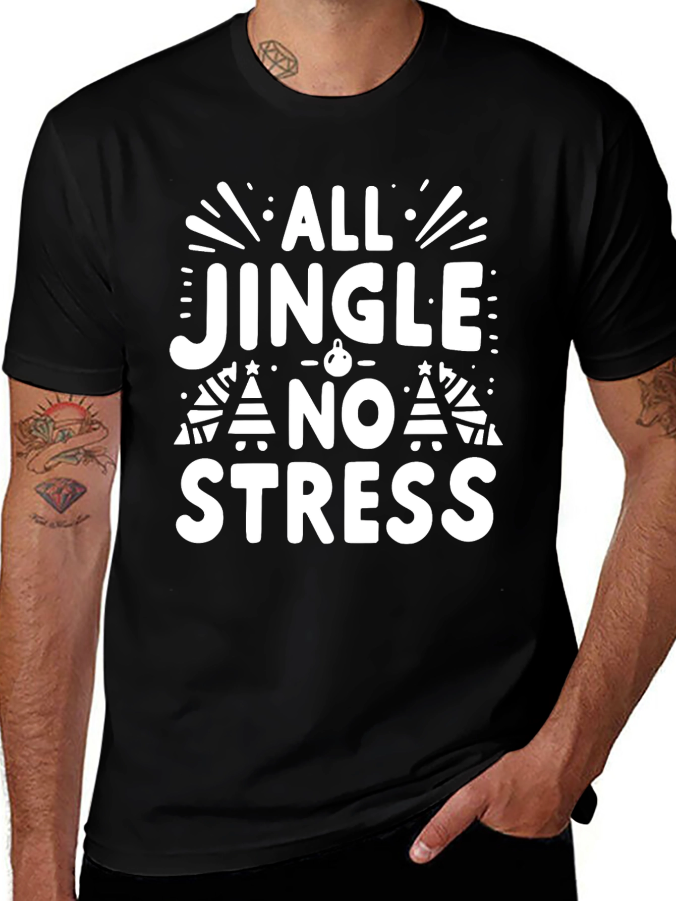 All Jingle No Stress Holiday T-Shirt