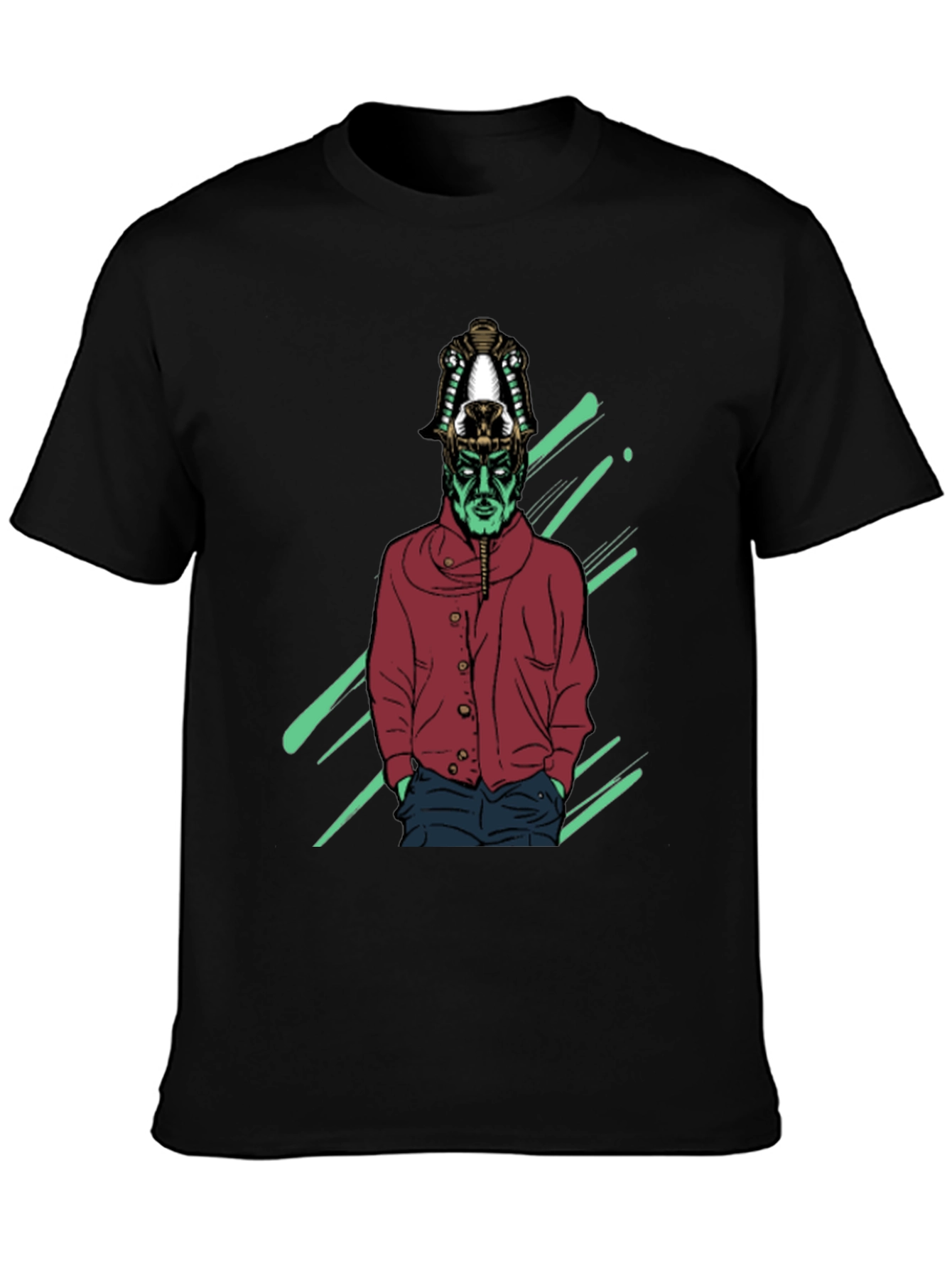 Stylish Graphic Tee - Pharaoh Alien Design