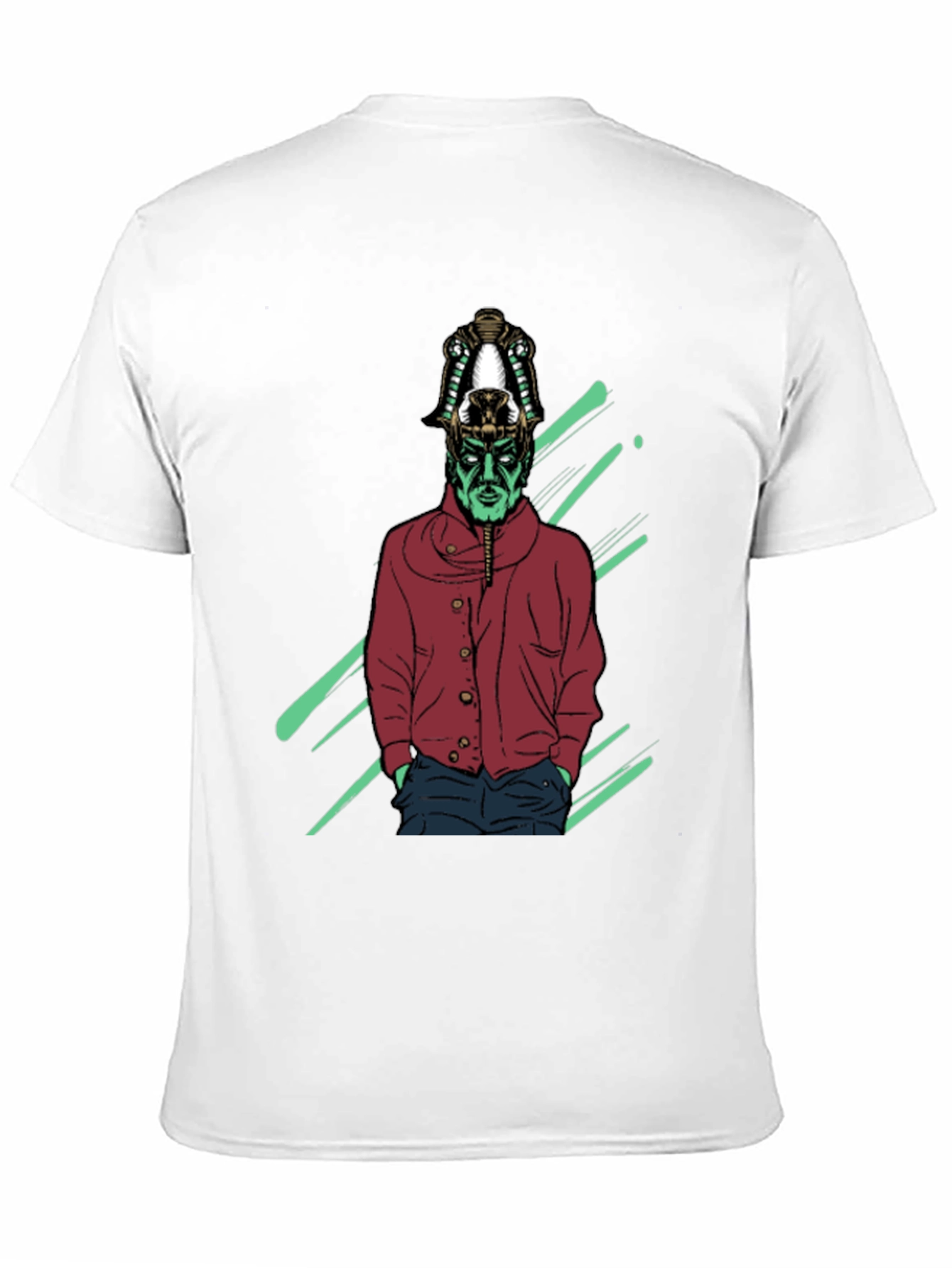 Stylish Graphic Tee - Pharaoh Alien Design