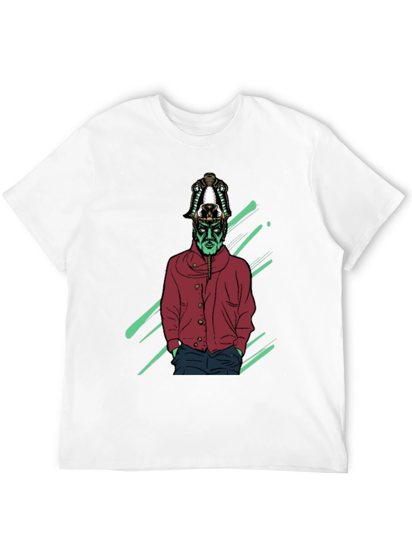 Stylish Graphic Tee - Pharaoh Alien Design