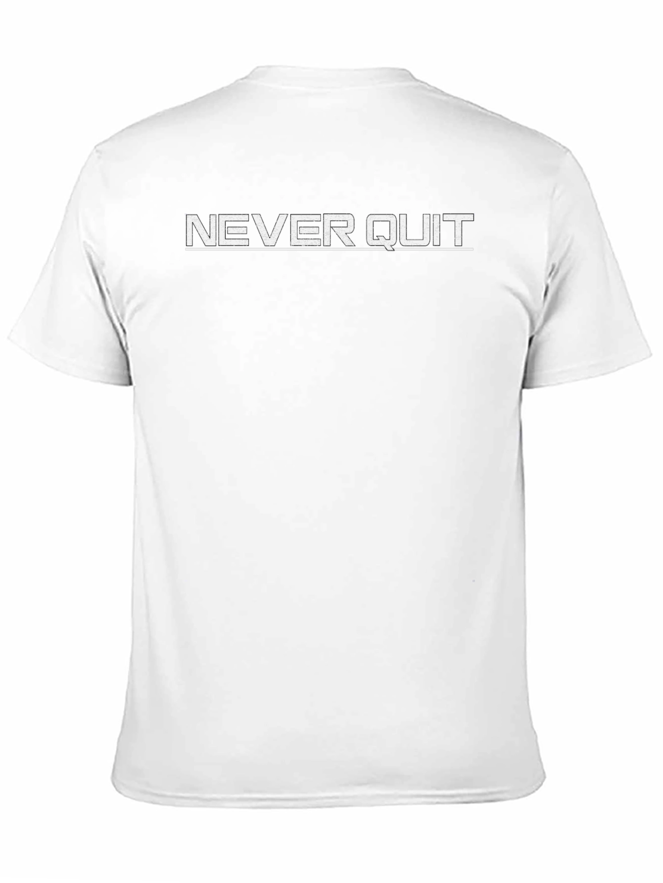 Never Quit Black Graphic Tee - Motivational Shirt