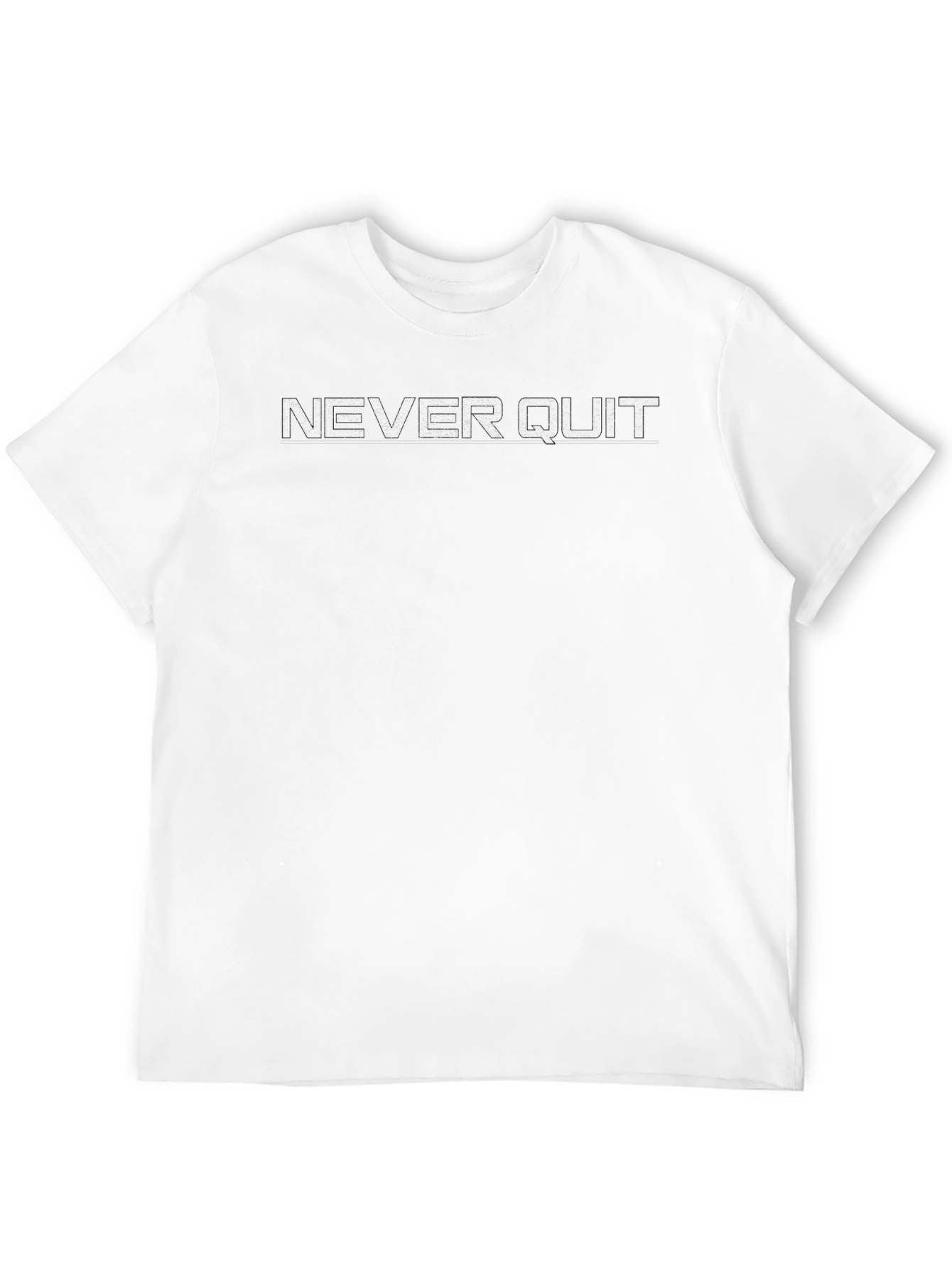 Never Quit Black Graphic Tee - Motivational Shirt