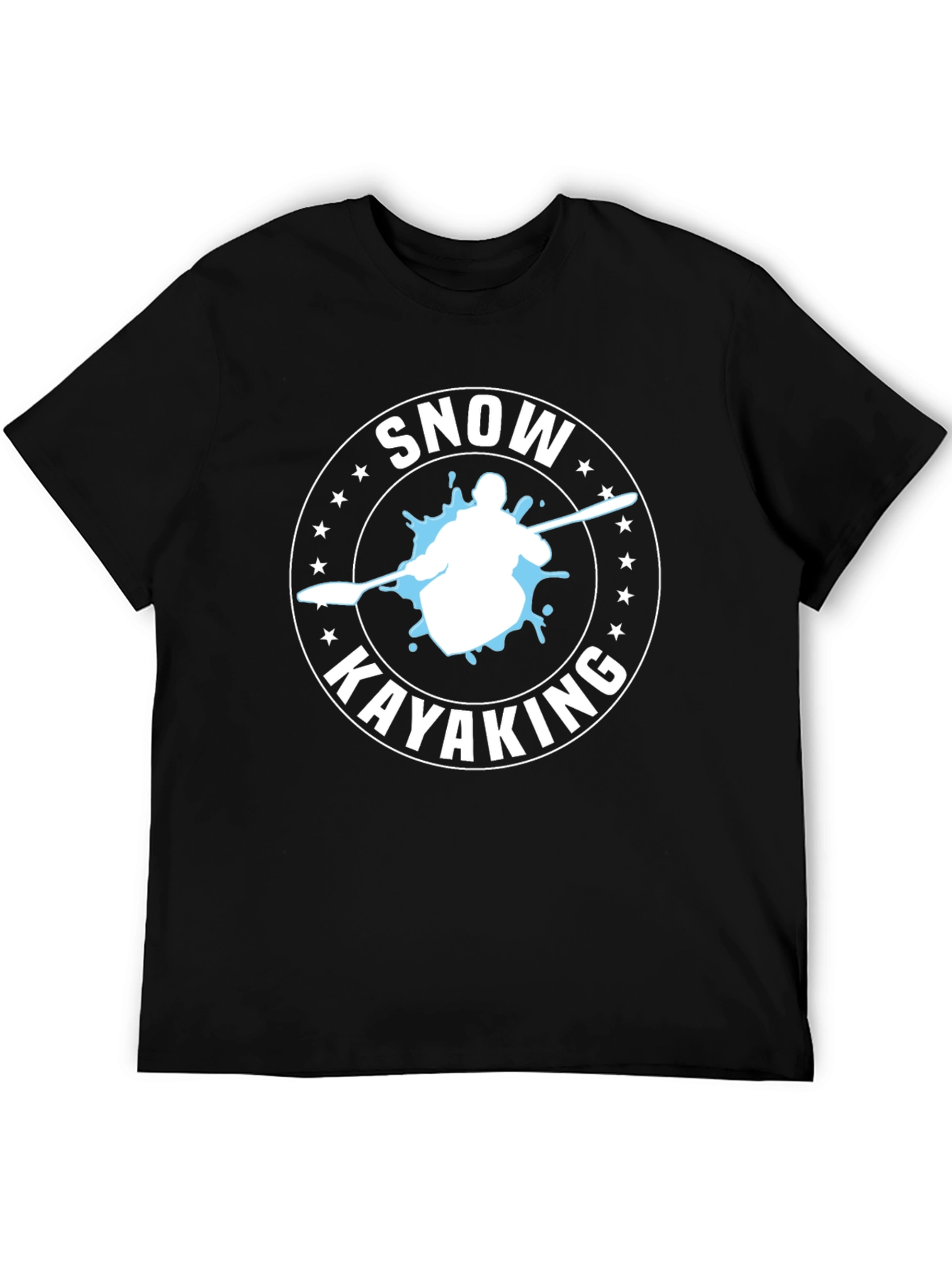 Snow Kayaking T-Shirt - Black Graphic Tee