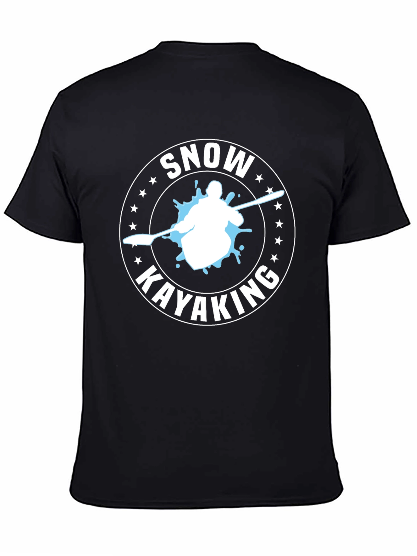 Snow Kayaking T-Shirt - Black Graphic Tee
