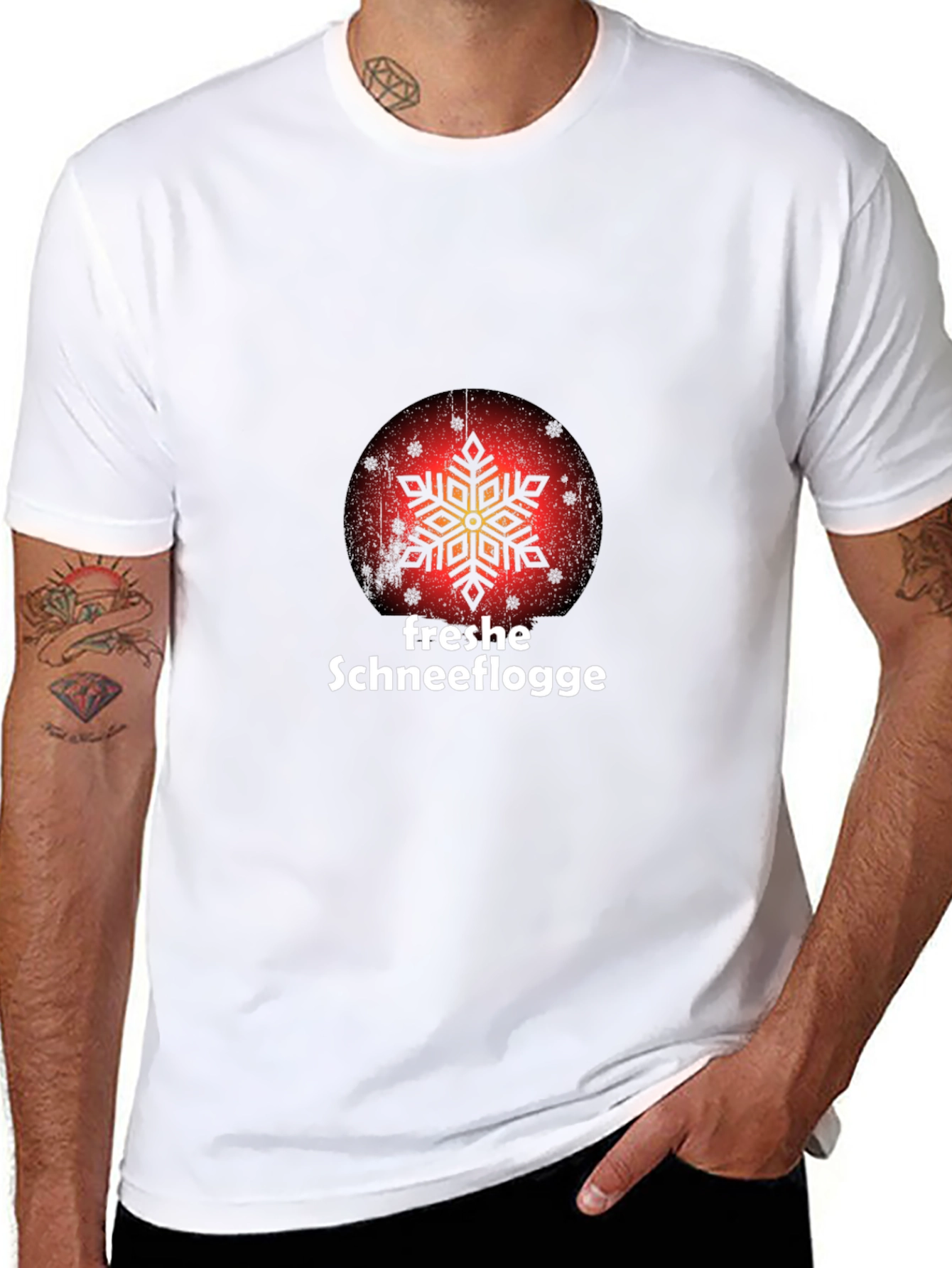 Fresh Snowflake Graphic T-Shirt - Black