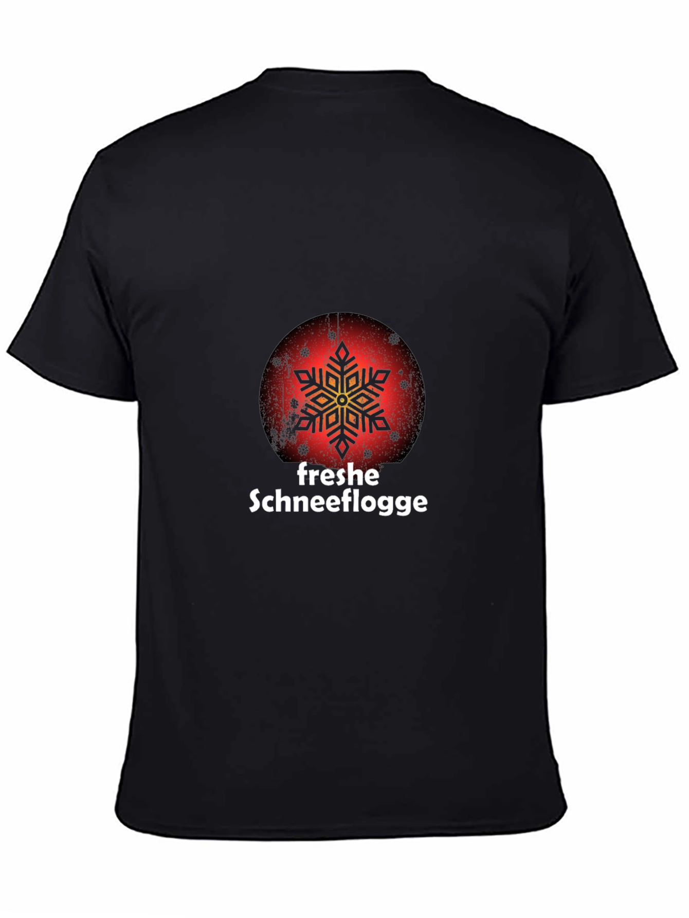 Fresh Snowflake Graphic T-Shirt - Black