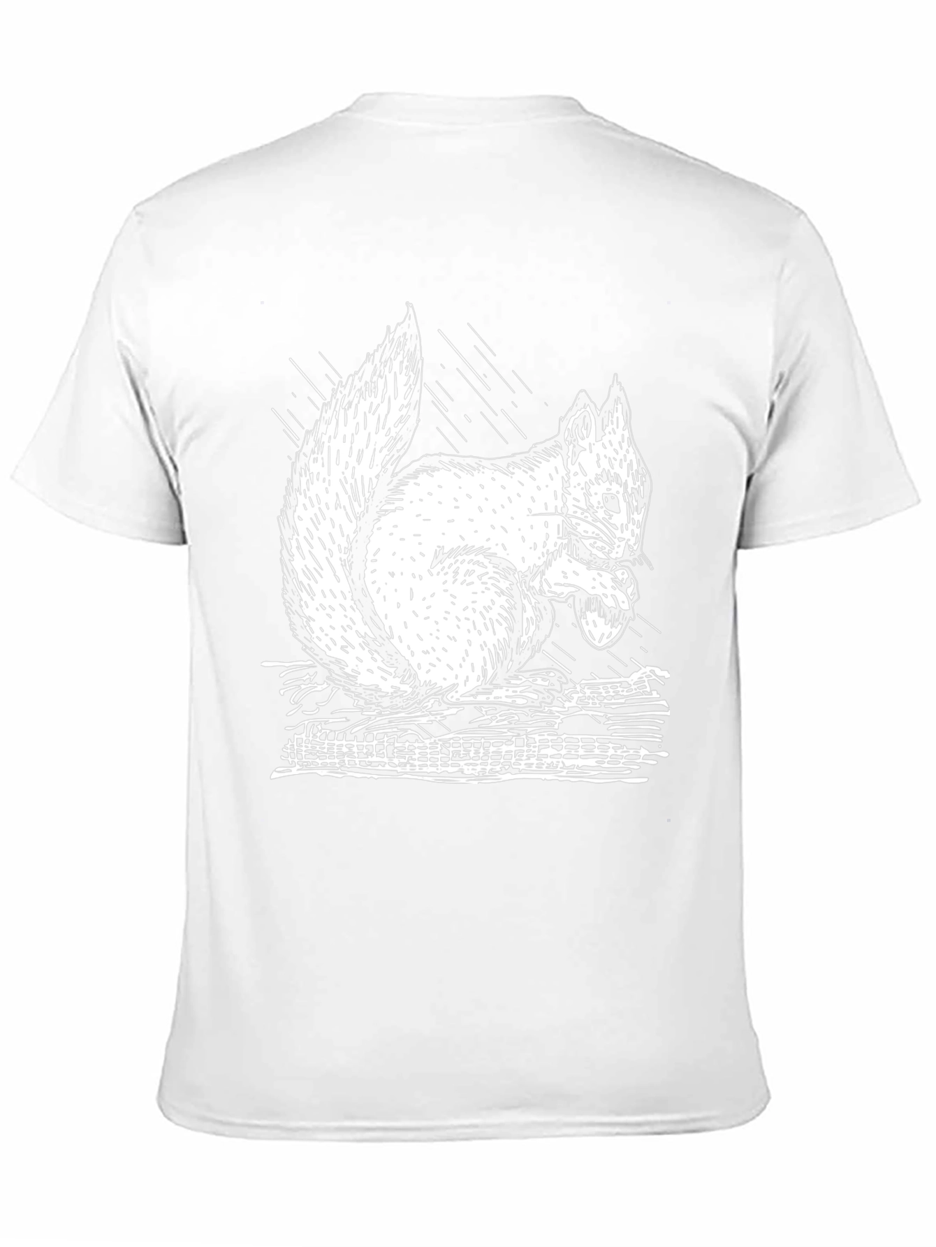 Squirrel Graphic Tee - Black Cotton T-Shirt