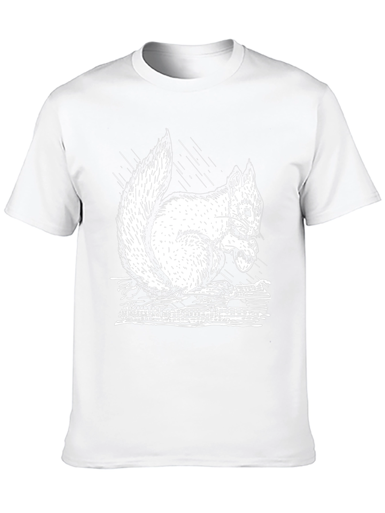 Squirrel Graphic Tee - Black Cotton T-Shirt