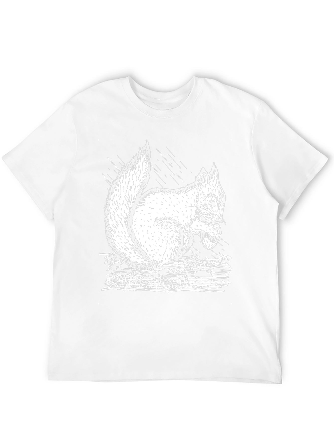 Squirrel Graphic Tee - Black Cotton T-Shirt