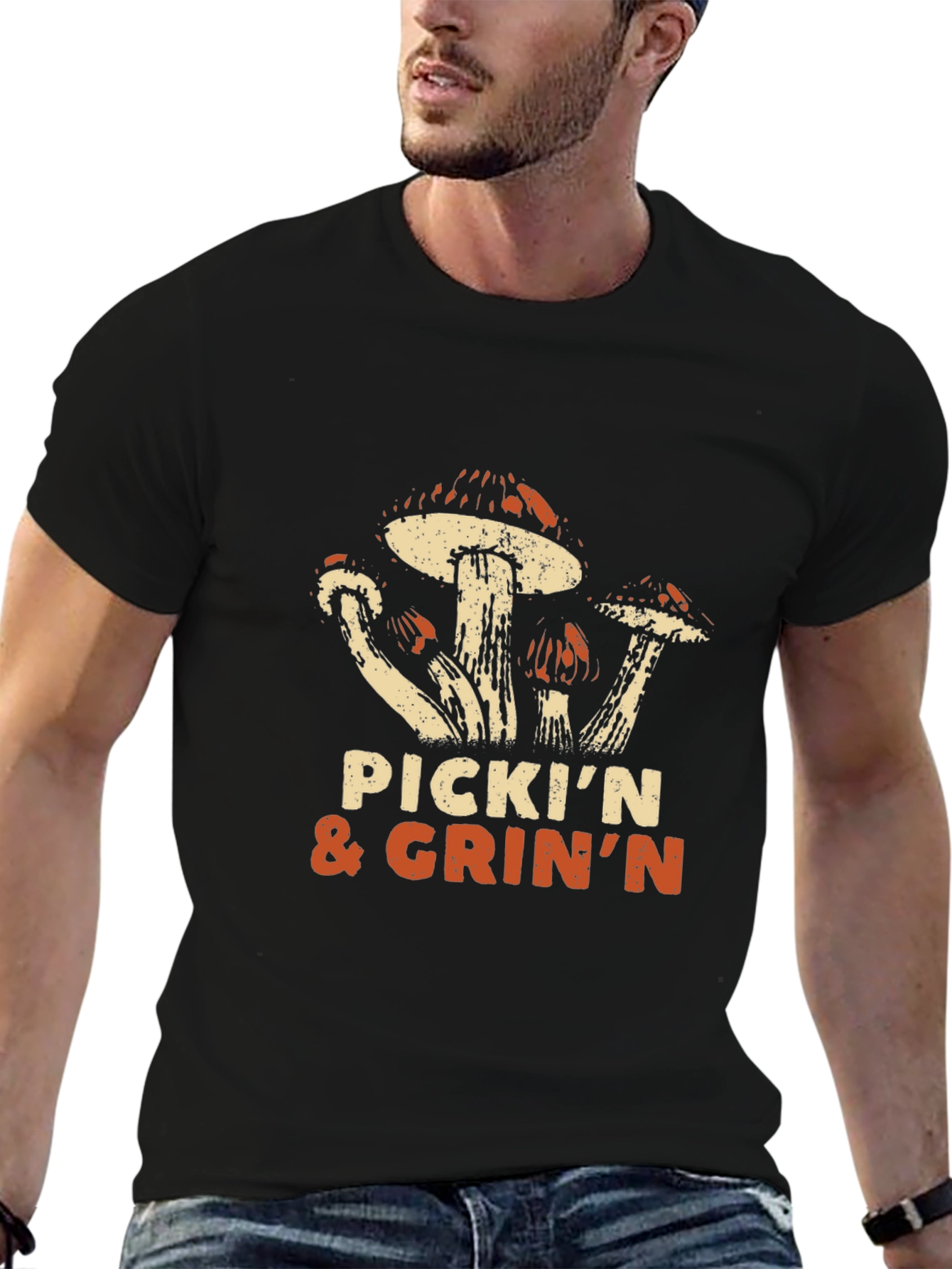 Pickin & Grinnin Mushroom T-Shirt