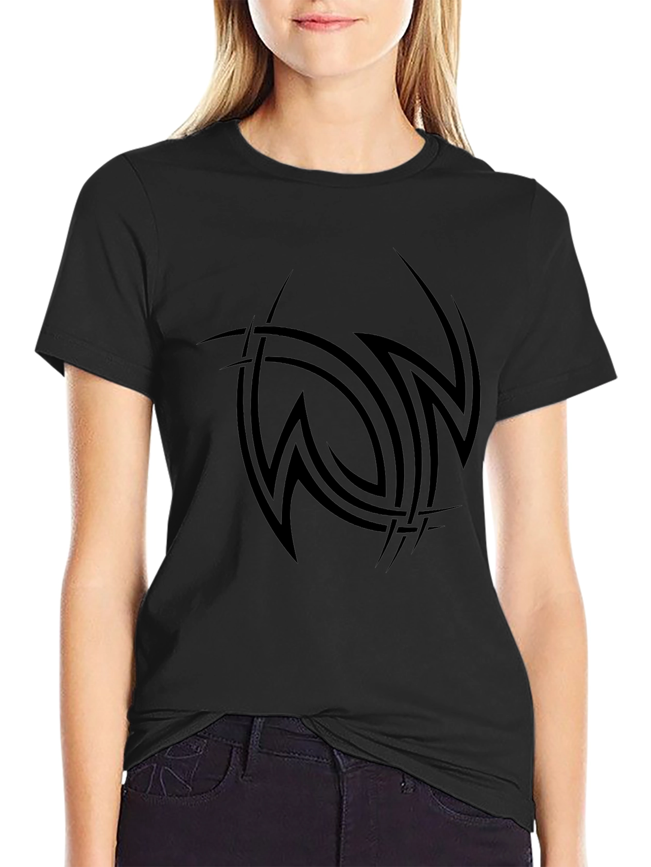 Mens Black Tribal Tattoo Graphic Tee
