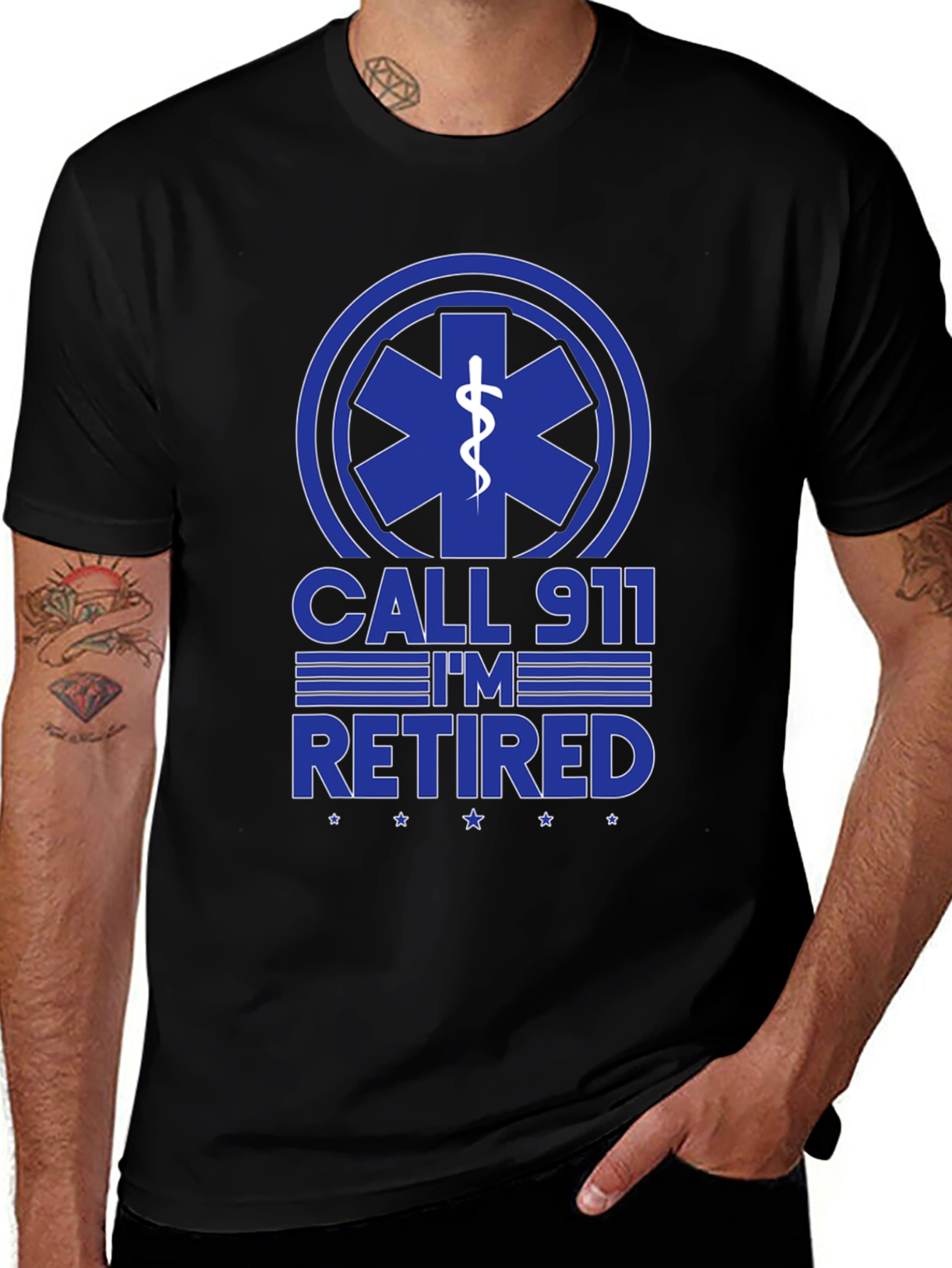 Retired EMT T-Shirt - Call 911 Funny Graphic Tee