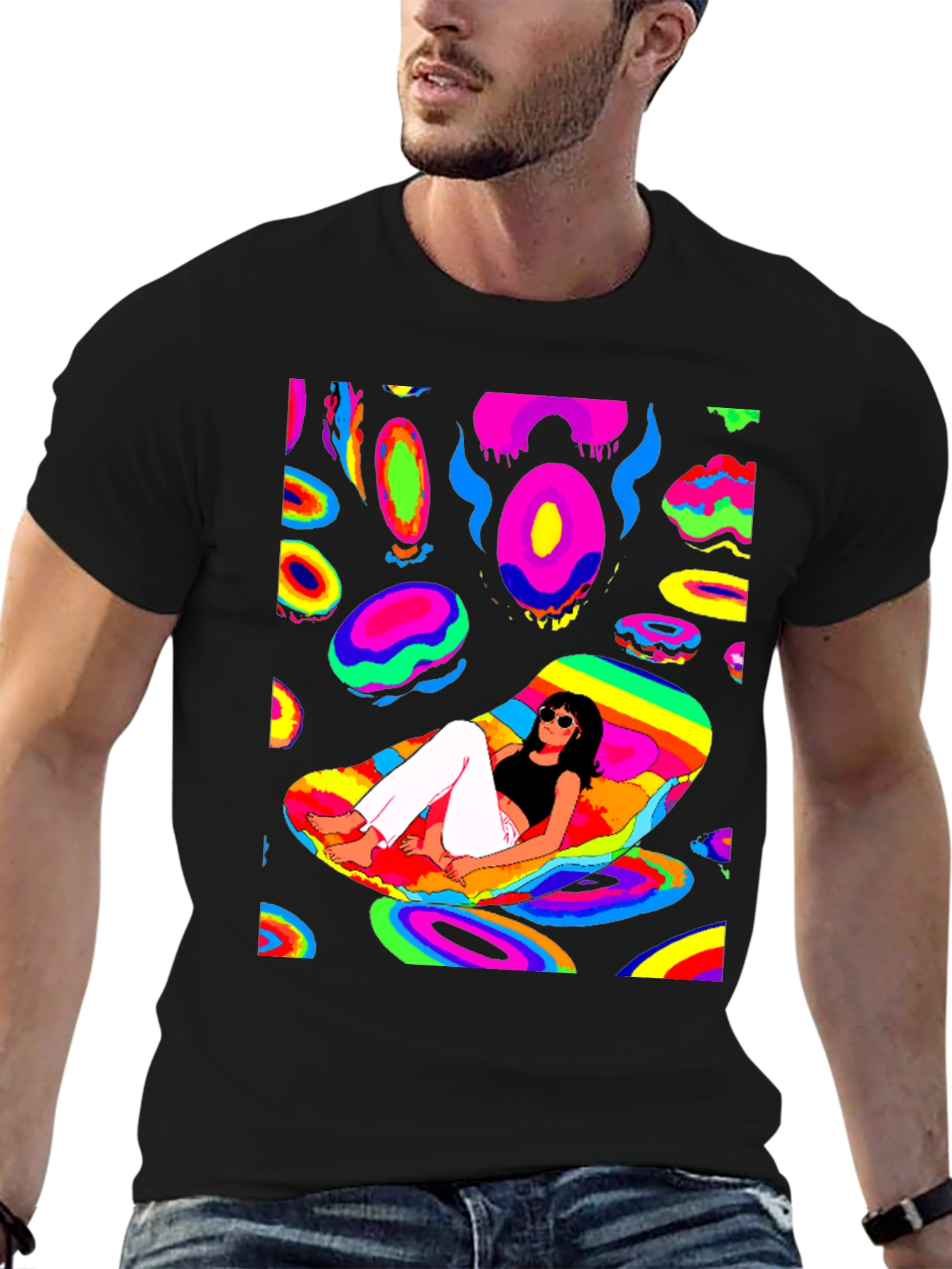 Psychedelic T-Shirt - Black Graphic Tee