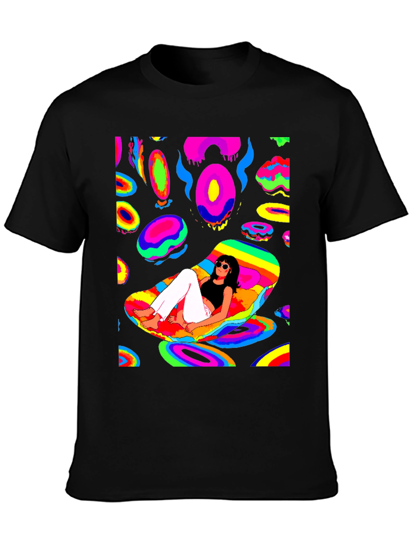 Psychedelic T-Shirt - Black Graphic Tee