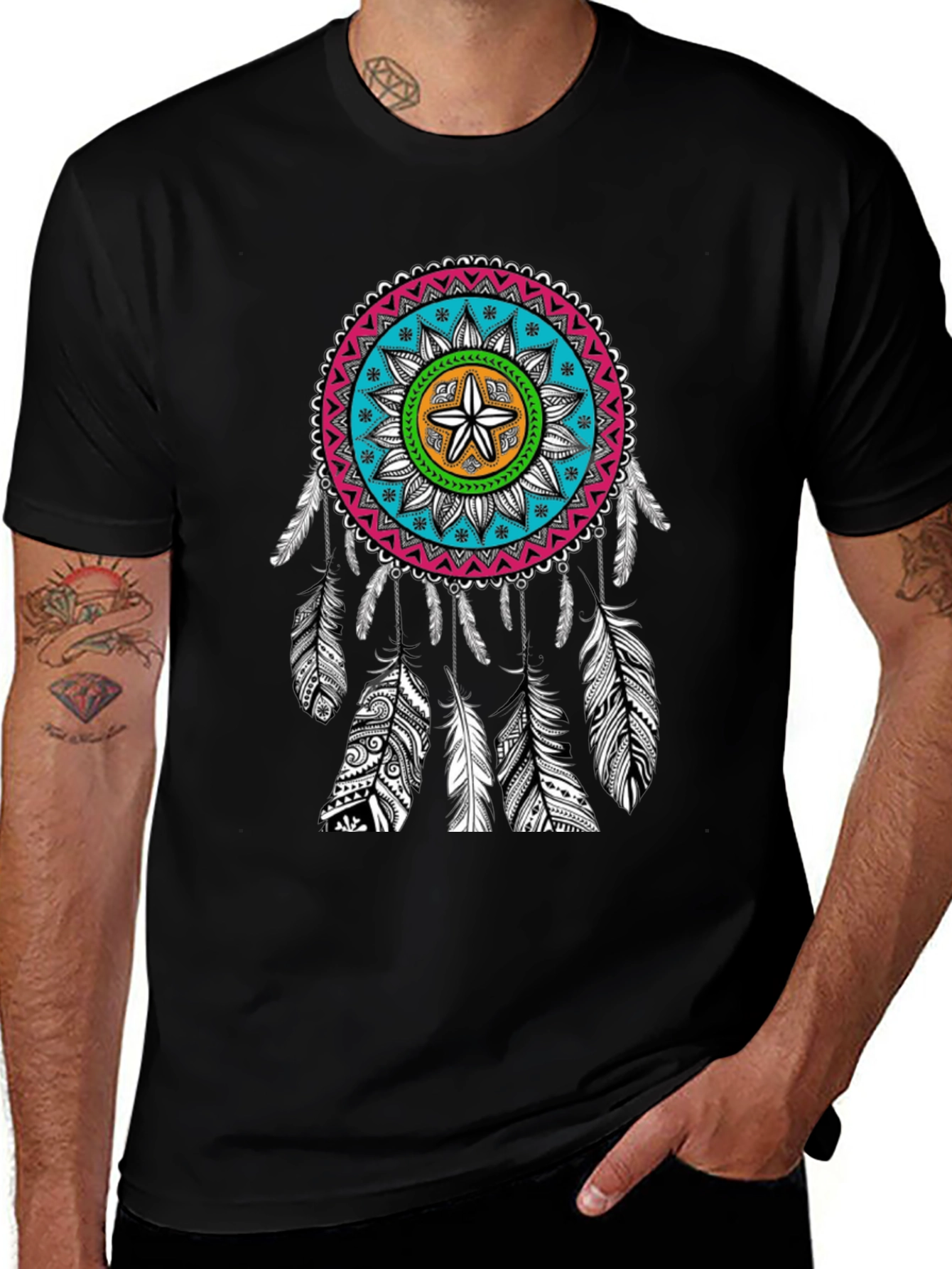 Dreamcatcher Graphic Tee - Boho Style