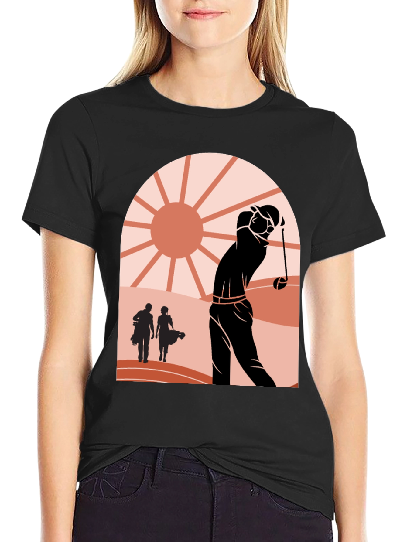 Retro Golf Scene Graphic Tee