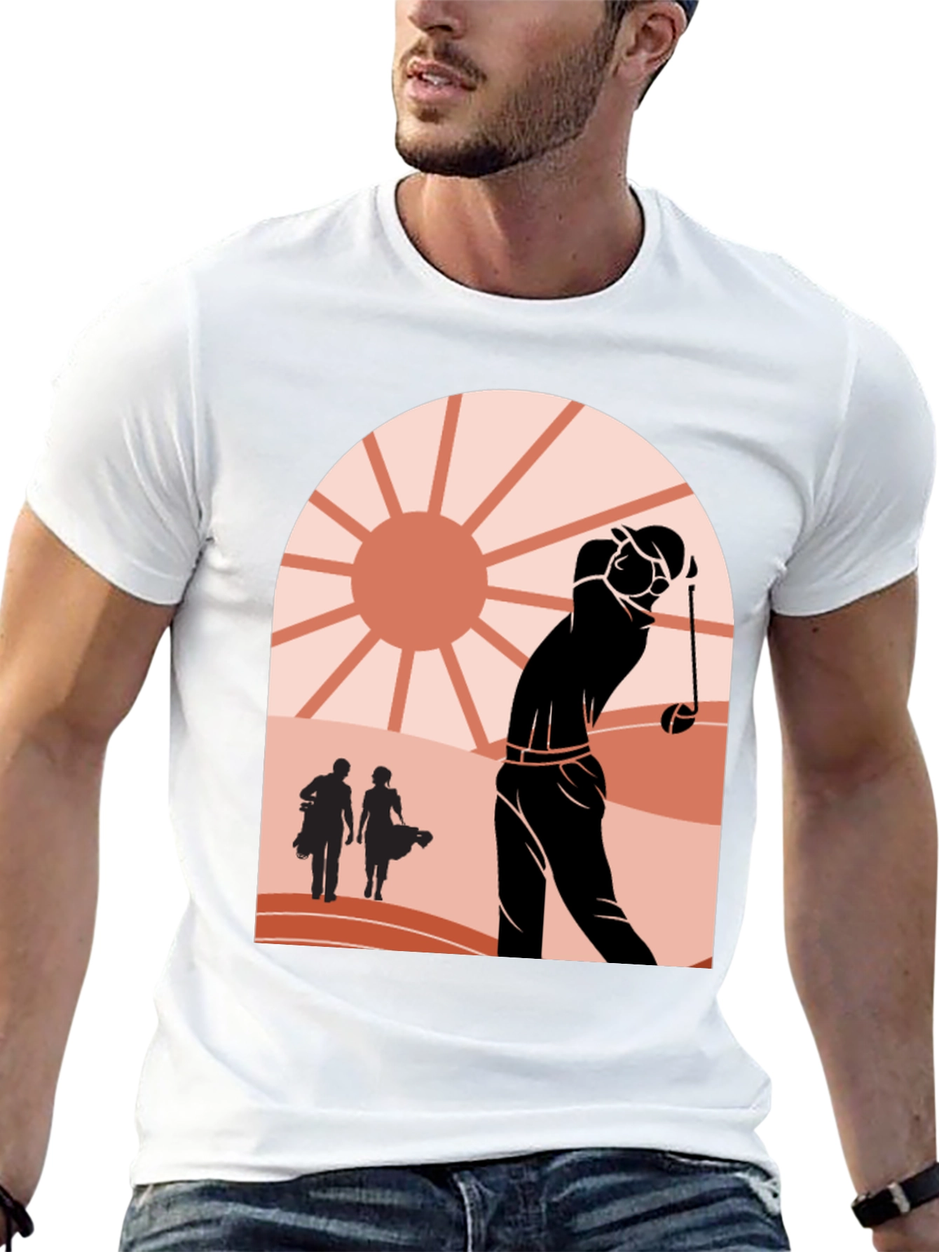 Retro Golf Scene Graphic Tee