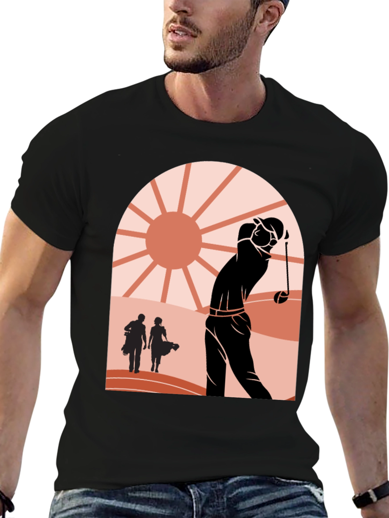 Retro Golf Scene Graphic Tee
