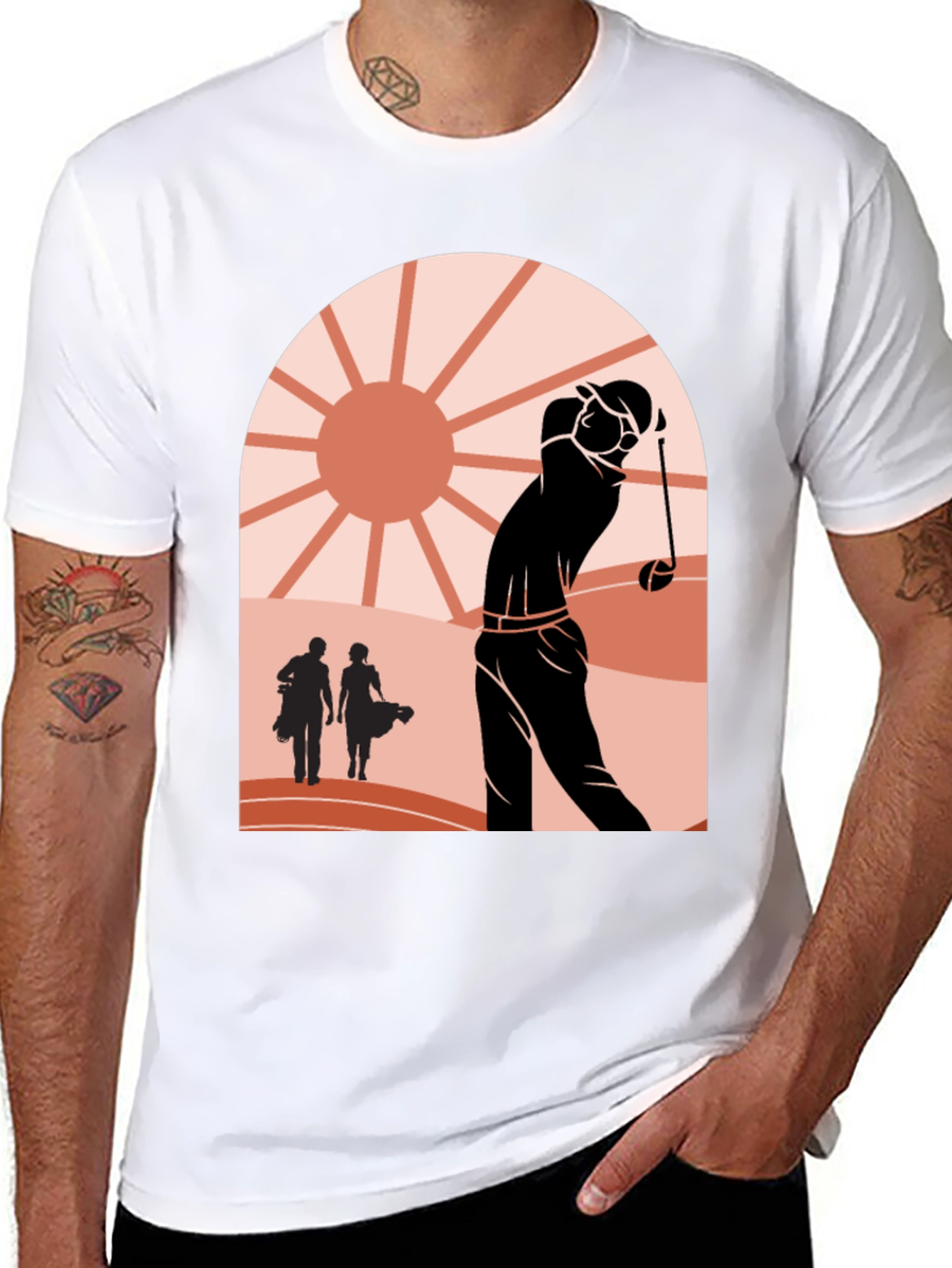 Retro Golf Scene Graphic Tee