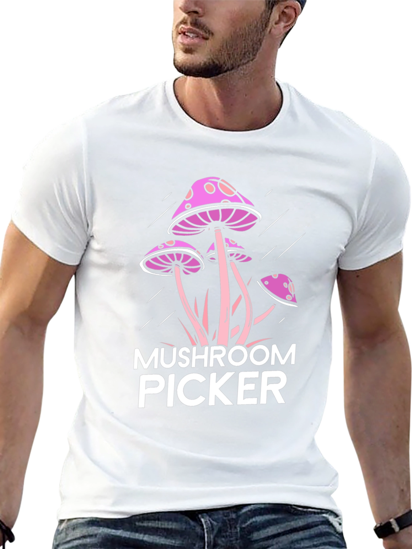 Mushroom Picker Black Graphic Tee