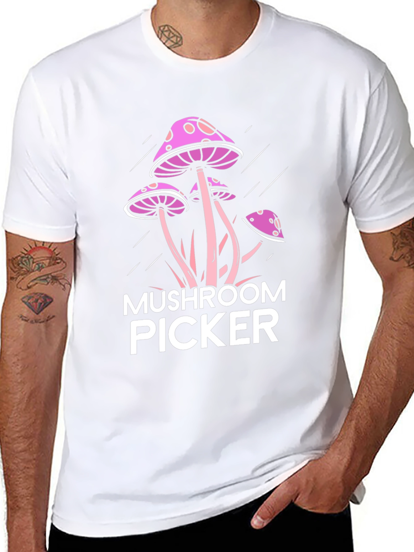 Mushroom Picker Black Graphic Tee