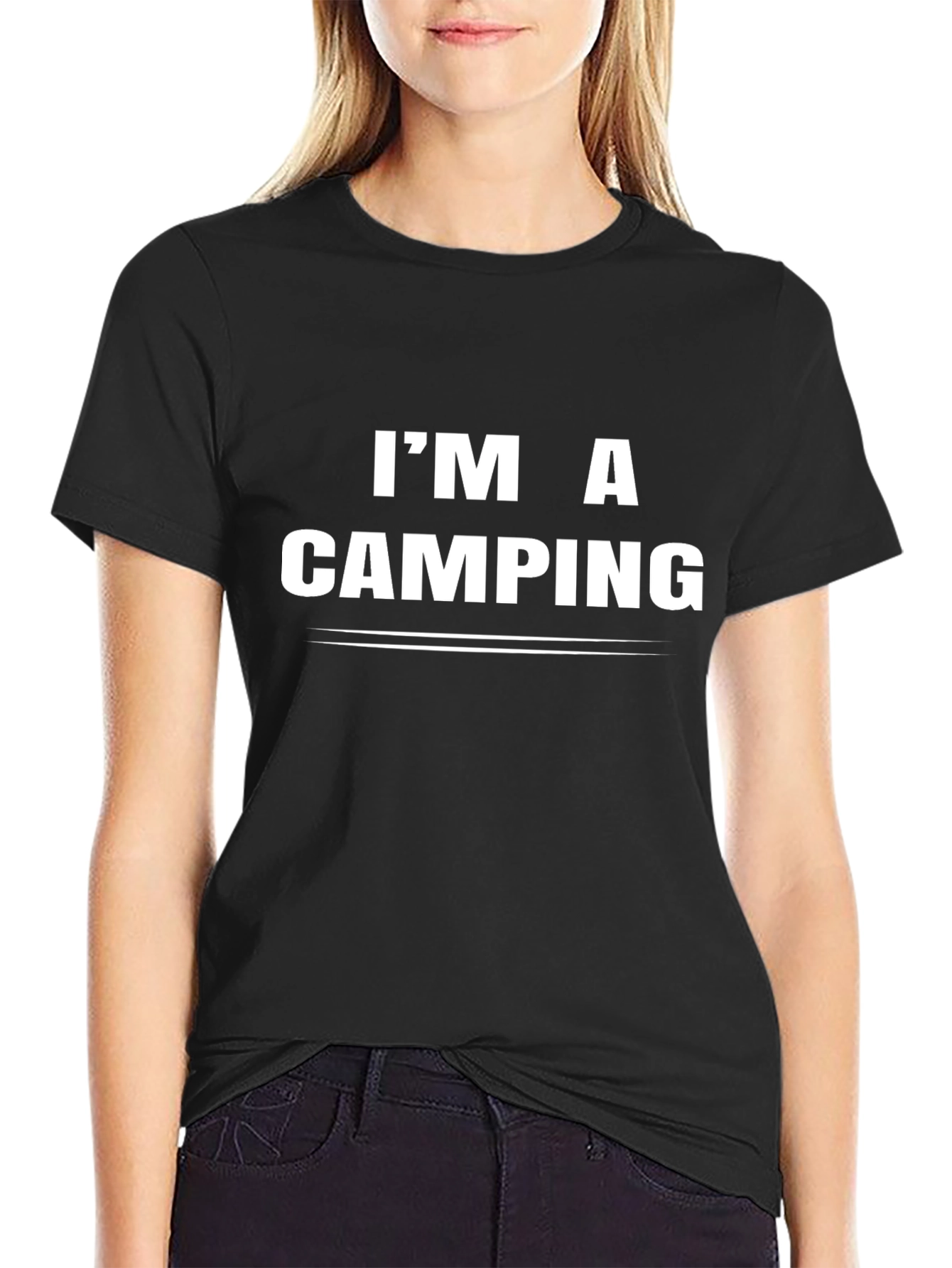 Im a Camping T-Shirt - Black Cotton Tee