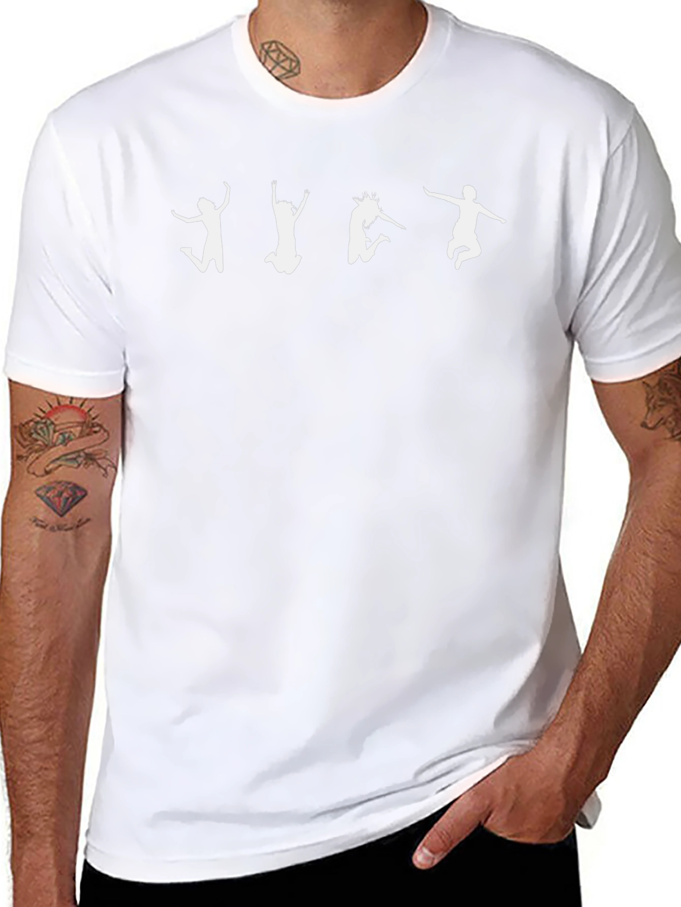 Silhouette Jump T-Shirt - Fun Graphic Tee