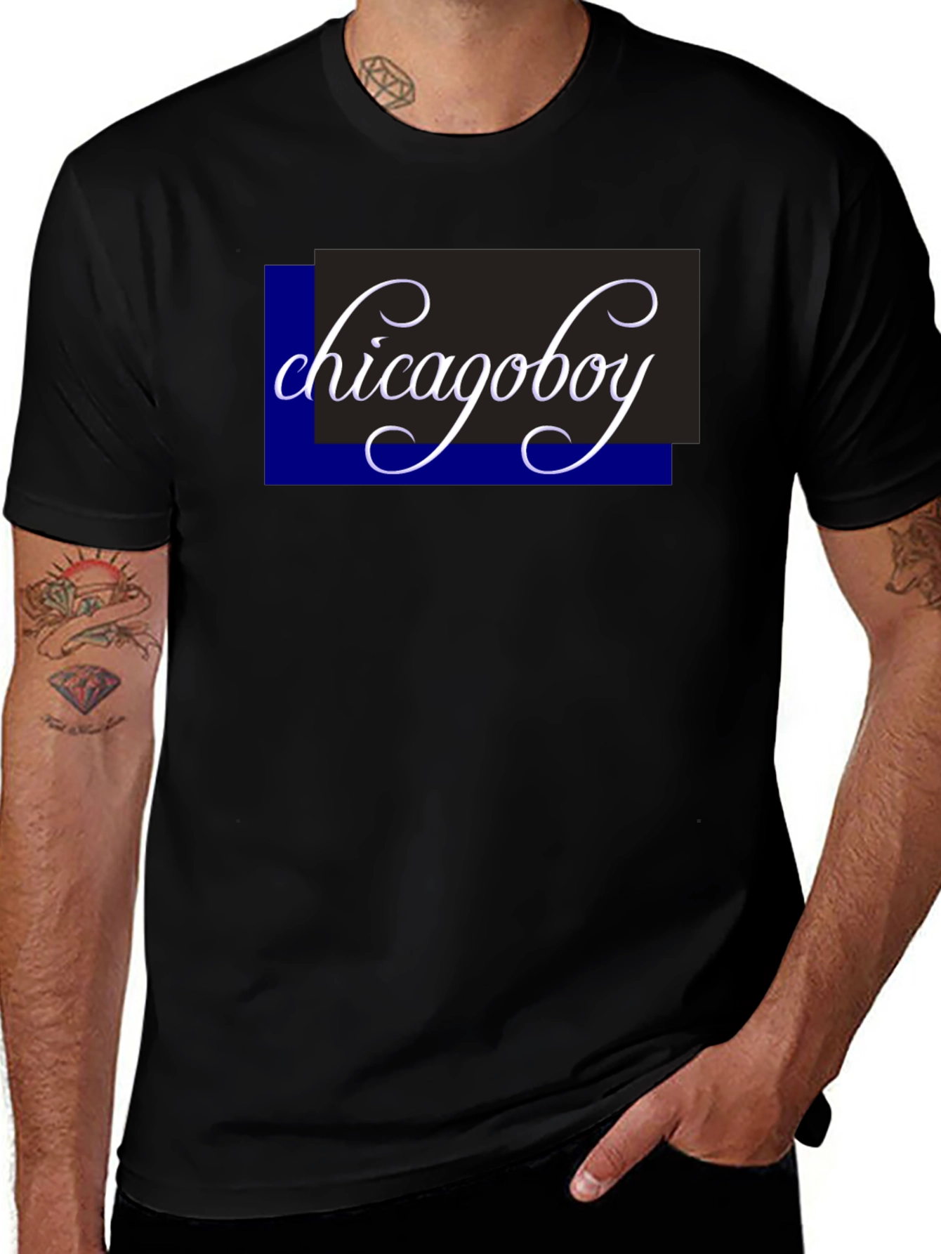ChicagoBoy Graphic Print Black T-Shirt