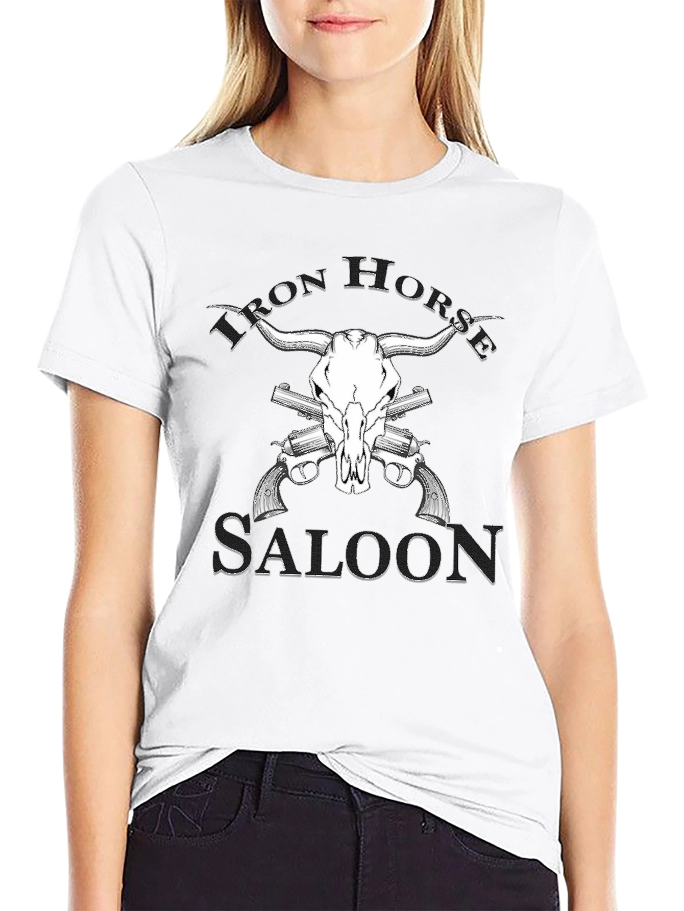 Iron Horse Saloon Graphic T-Shirt - Western Design
