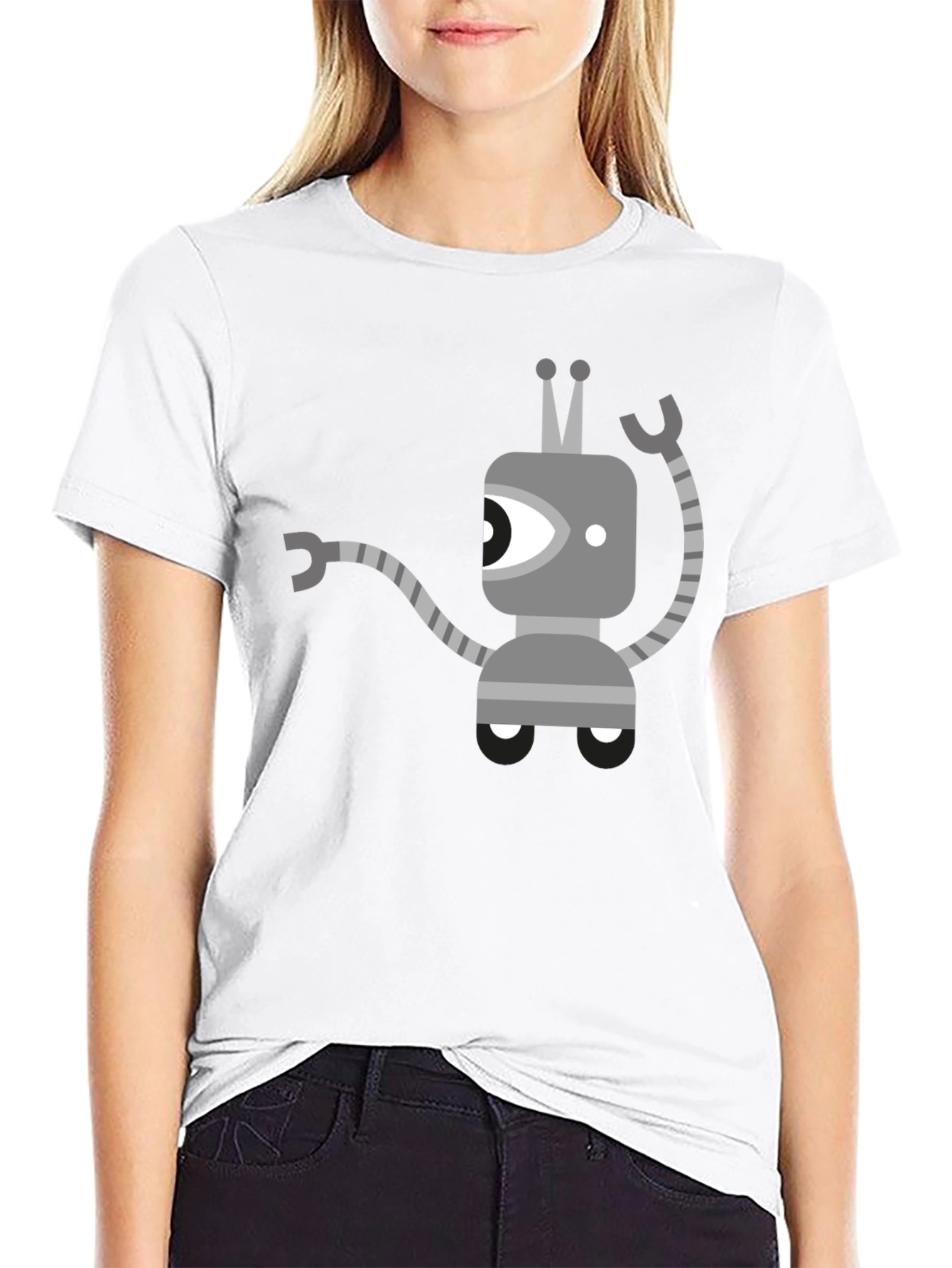 Robot Graphic Black T-Shirt