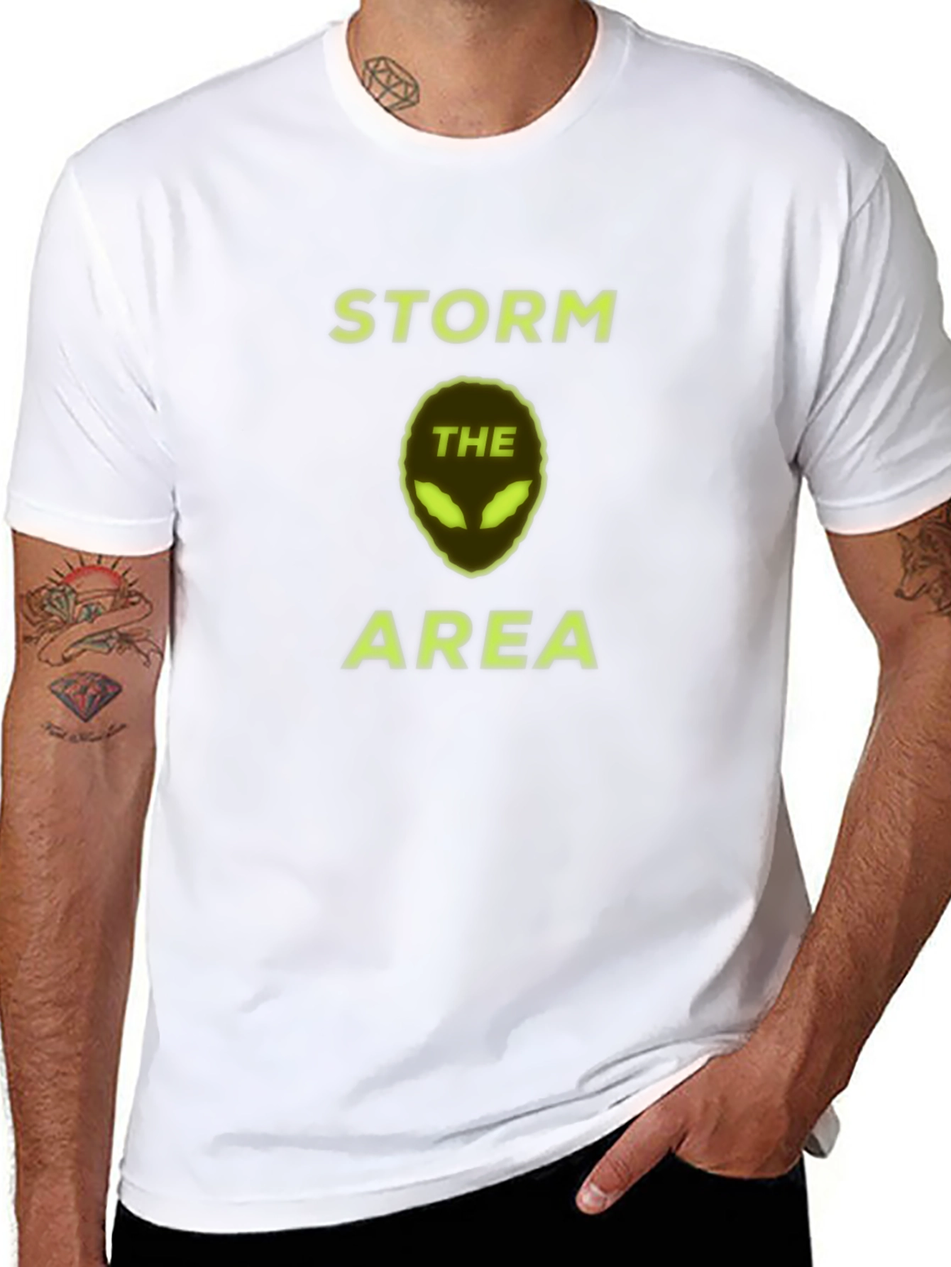 Storm The Area Alien Graphic T-Shirt