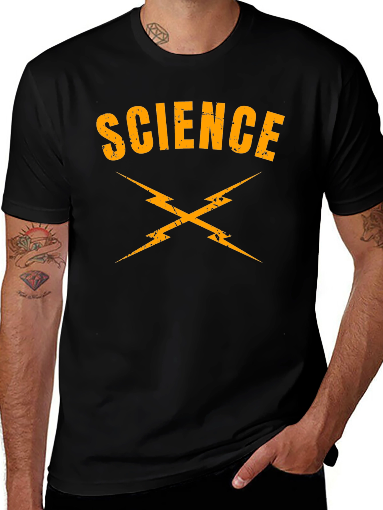 Science Lightning Bolt T-Shirt - Black