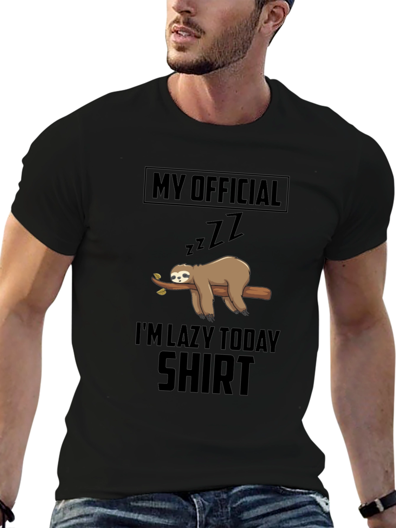 My Official Im Lazy Today Sloth Graphic T-Shirt