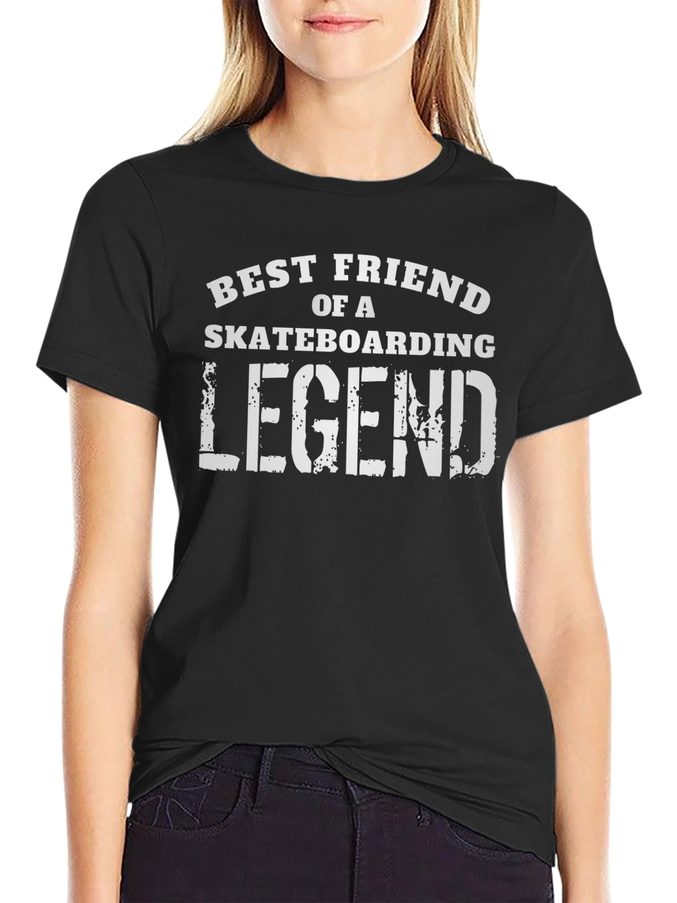 Best Friend of a Skateboarding Legend Black T-Shirt